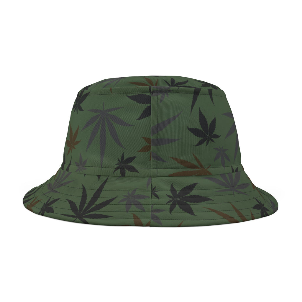 Marijuana Camo Bucket Hat, Summer Sun Hat, Weed Bucket Hat,  Sun Shade Hat