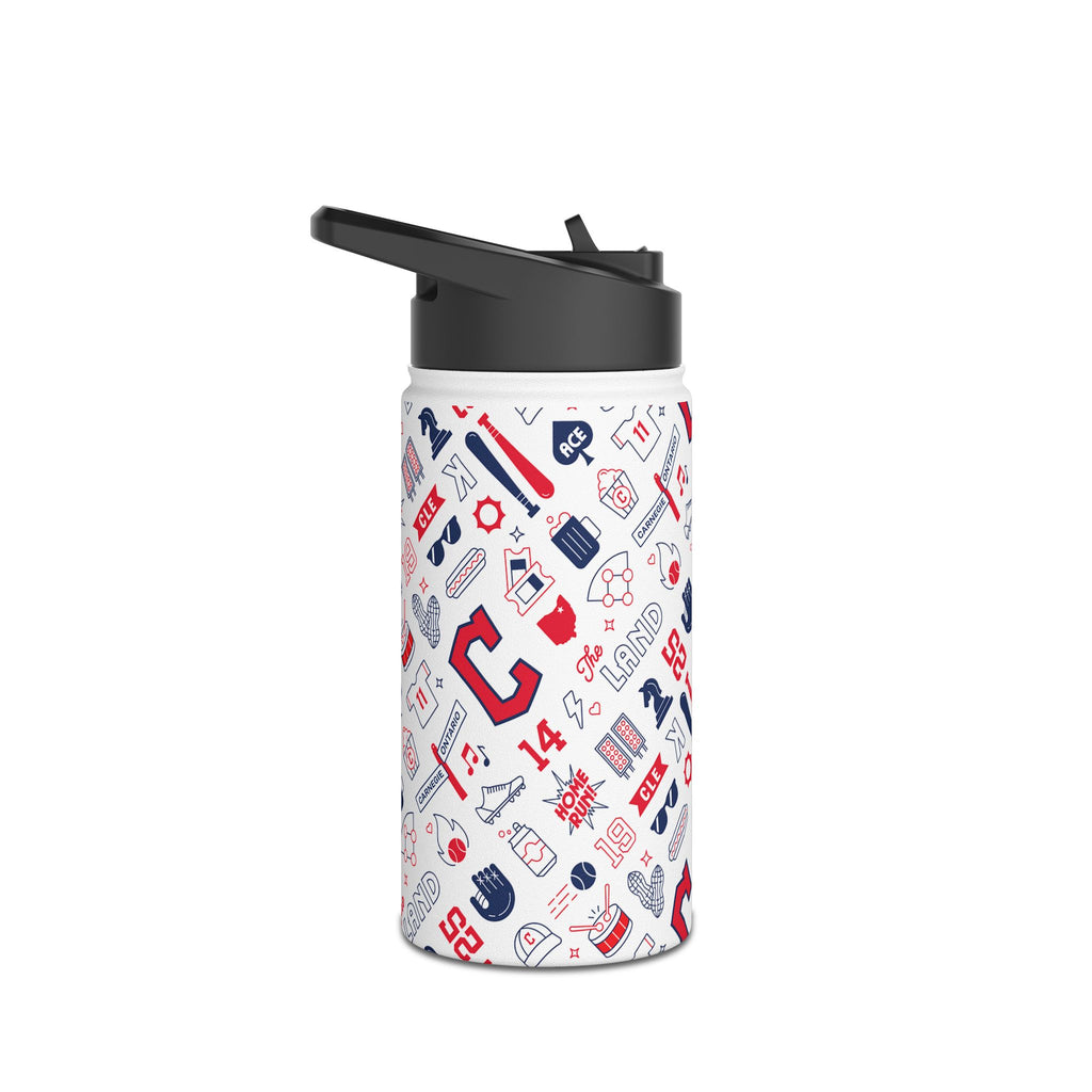 Cleveland Baseball Stainless Steel Water Bottle, CLE Baseball Team Water Bottle, 3 Sizes