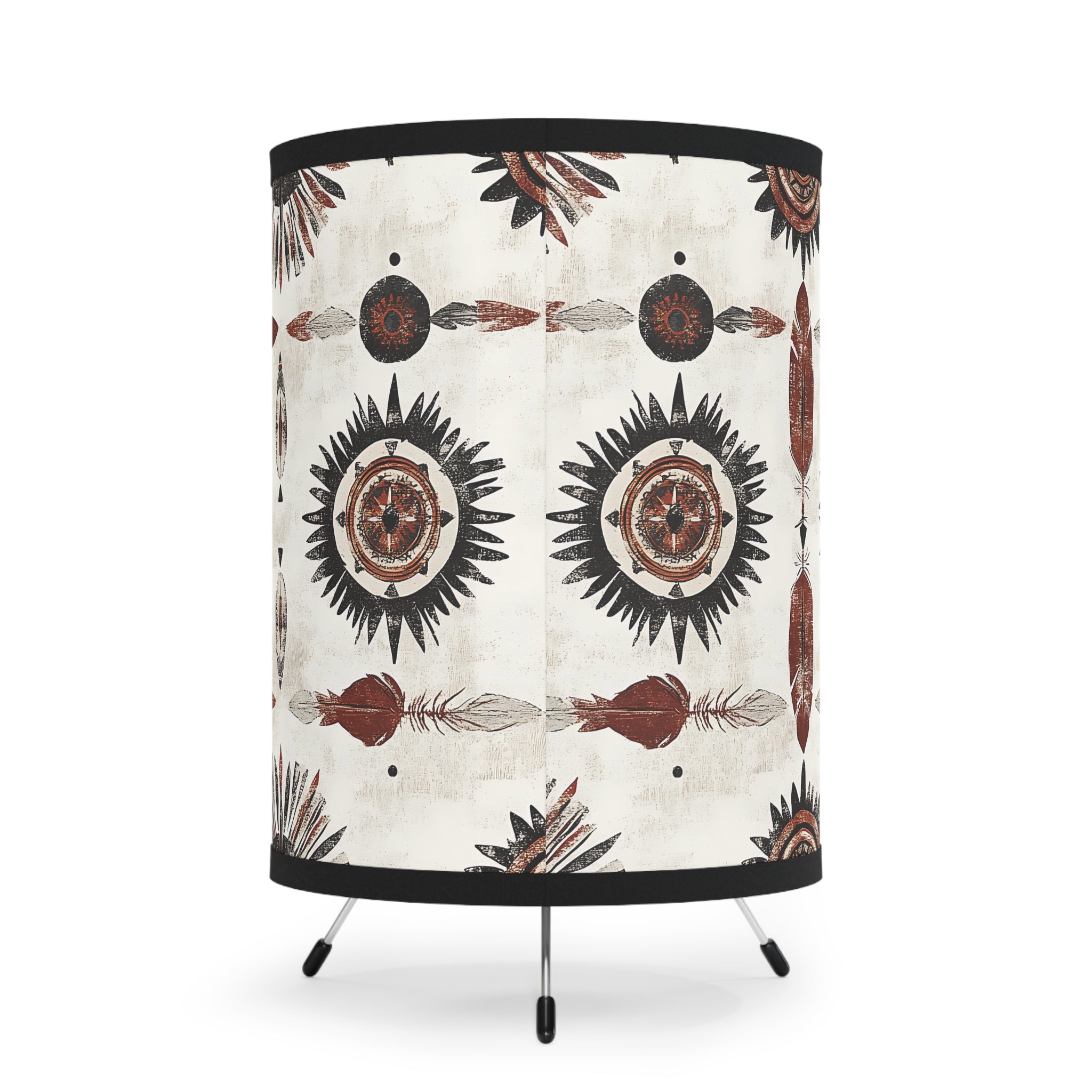 Southwestern Native Design Table Lamp, Unique Lighting, Gift for Nature Lovers, Vintage Style, Home Decor, US\'CA Plug