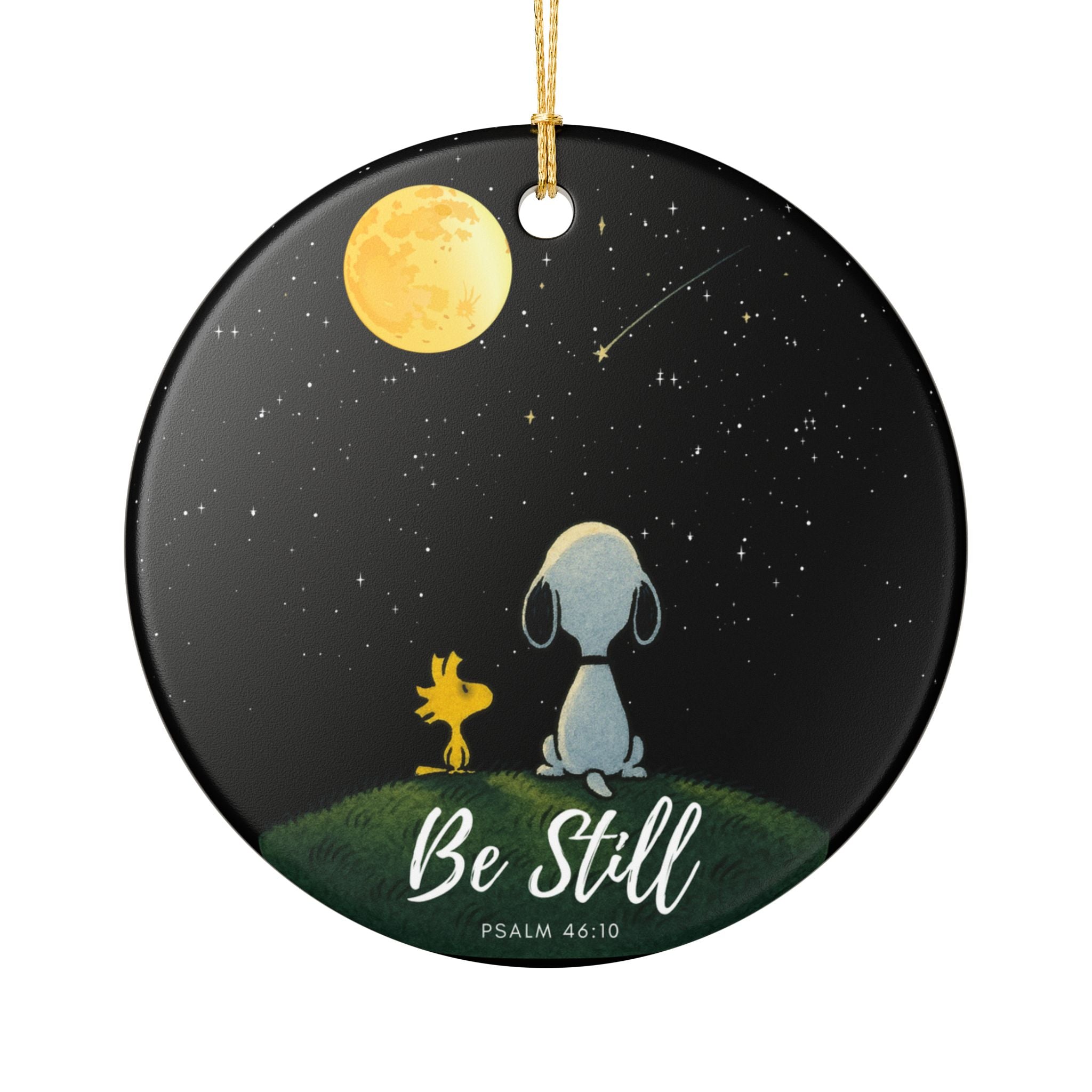 Ceramic Ornament, BE STILL Faith Decor, Inspirational Christmas Decoration, Cute Holiday Gift, Religious Keepsake, Faithful Reminder