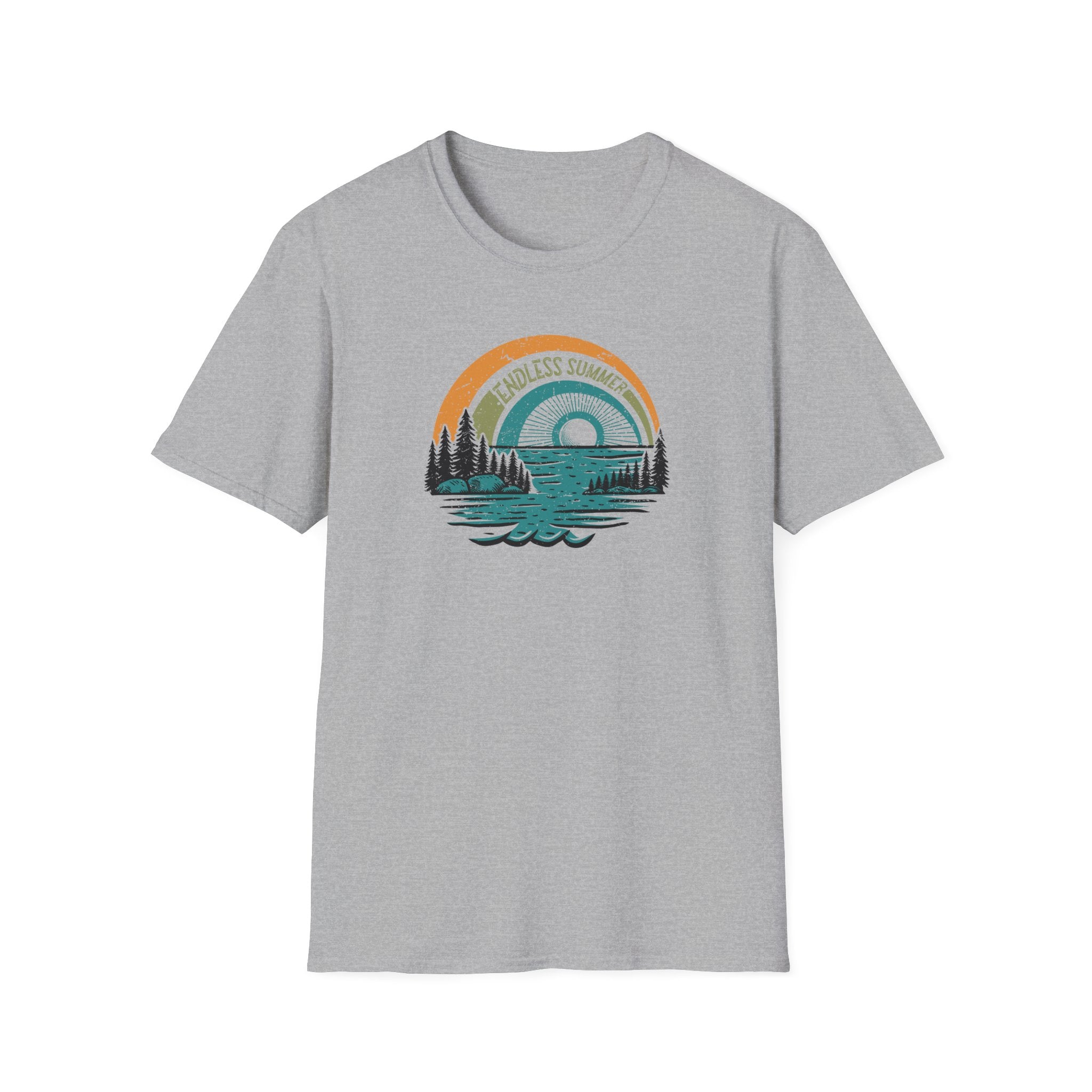 Nature-Inspired Unisex Softstyle T-Shirt, Eco-Friendly Tee, Outdoor Lover Gift, Summer Vibes Apparel, Adventure Clothing