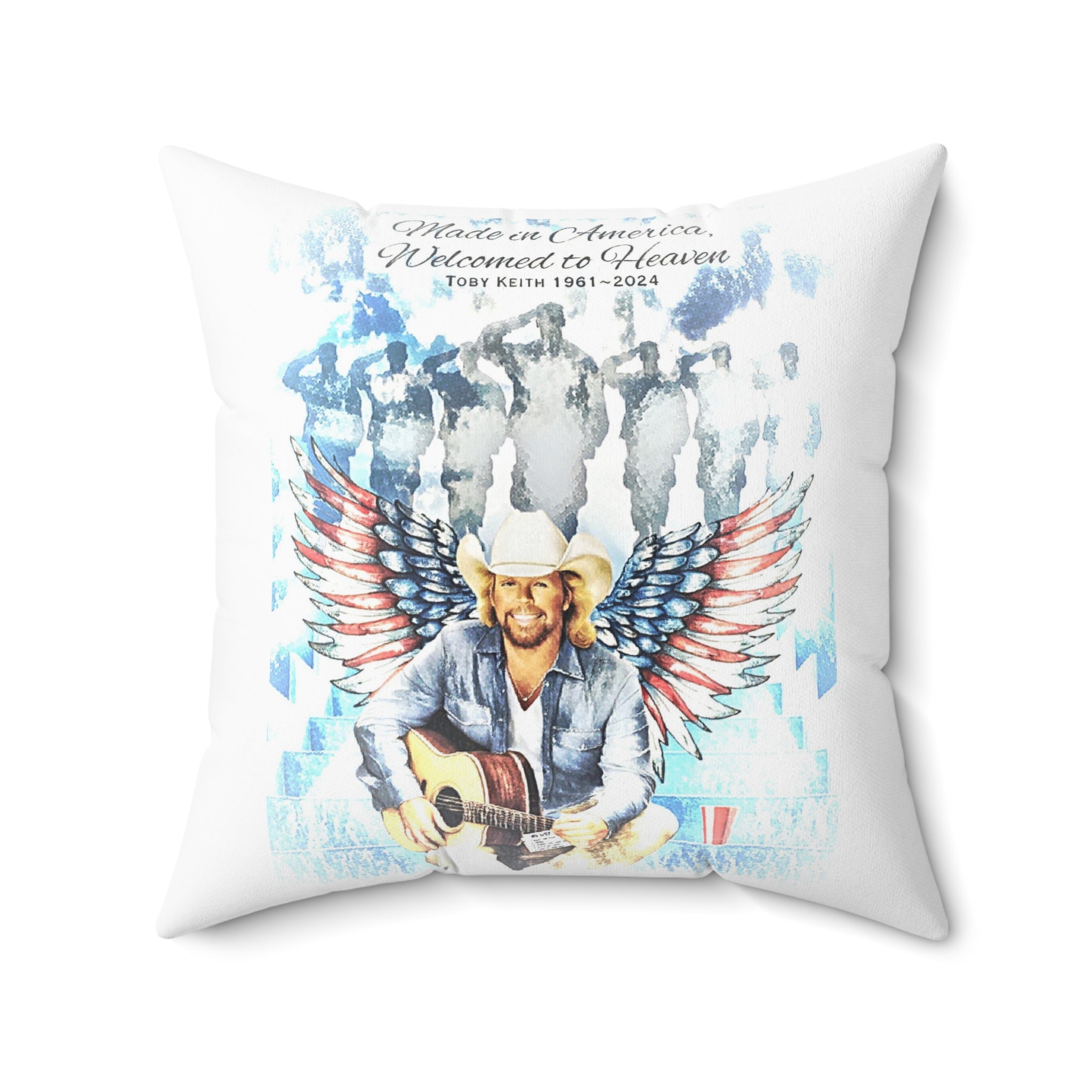 Toby Keith, Patriotic Angel, Throw Pillow, 2 sizes