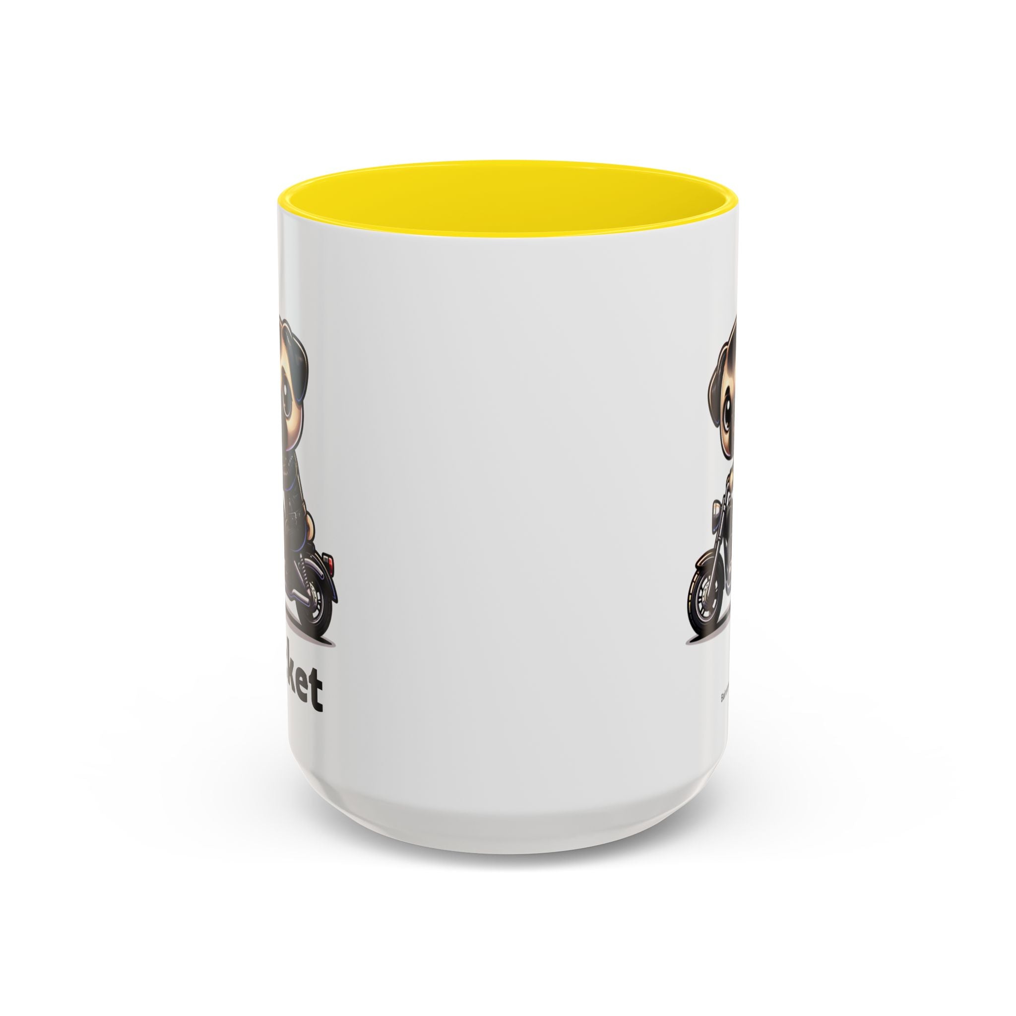 Personalized Motorcycle Pug Mug , Custom Dog Lover Coffee Cup