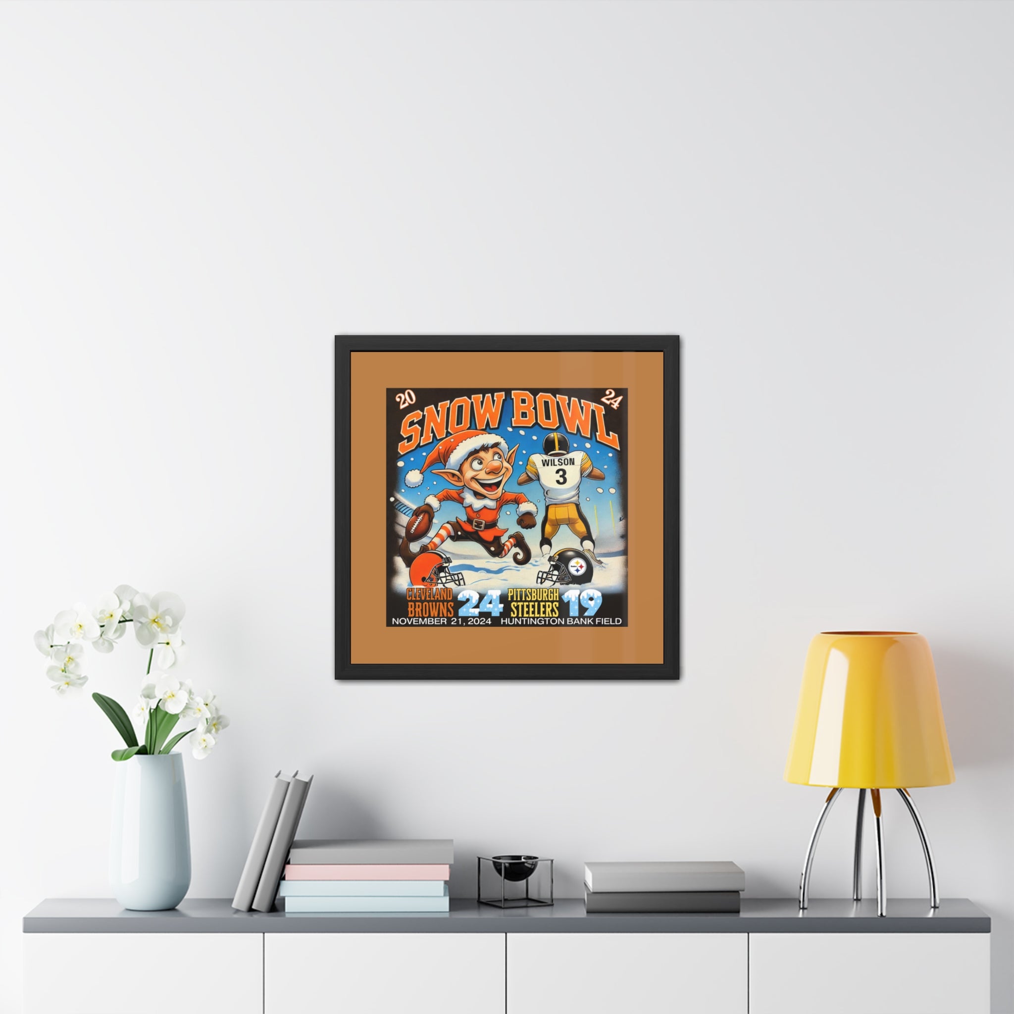 Cleveland Snow Bowl 2024 Limited Edition Wall Art Framed Poster 16 X 16, 24 X 24