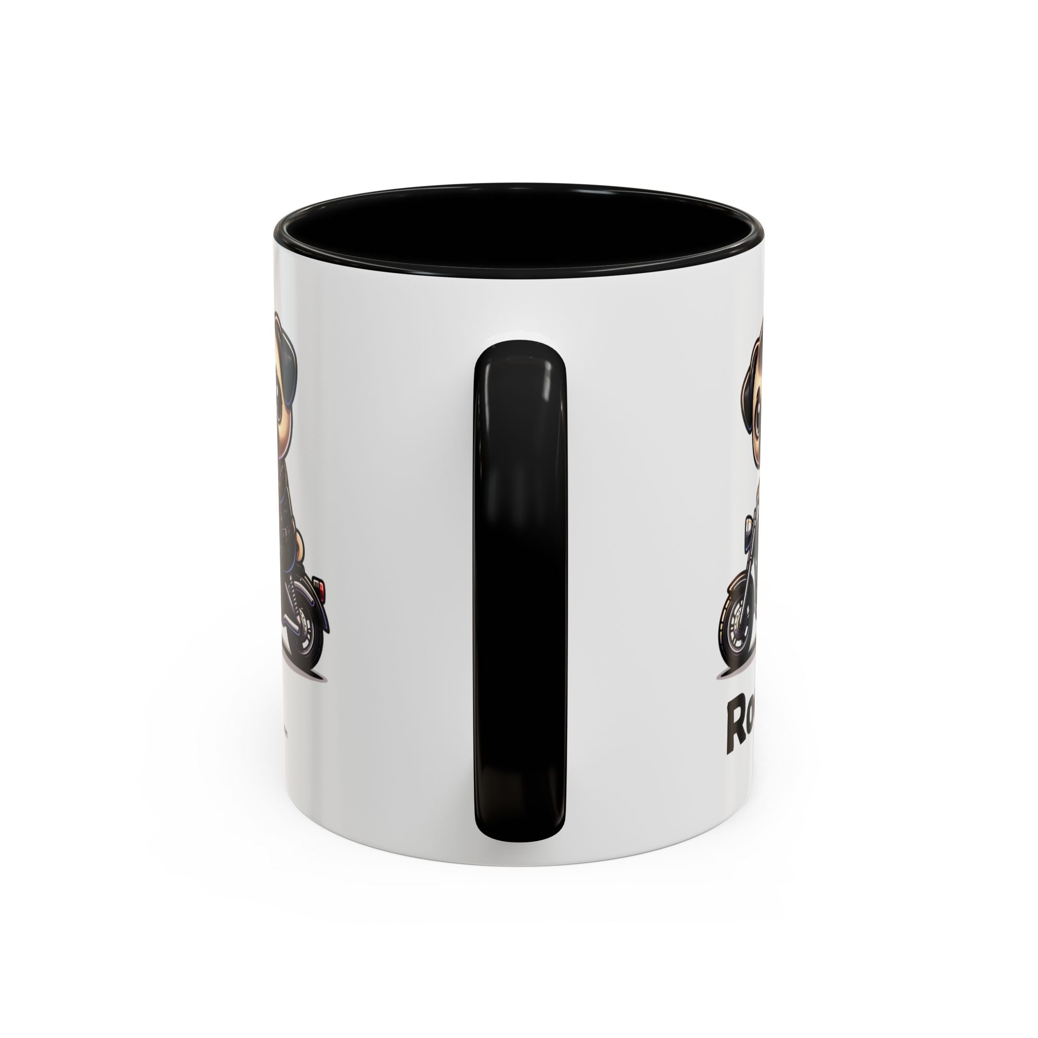 Personalized Motorcycle Pug Mug , Custom Dog Lover Coffee Cup