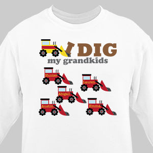 I Dig My Kids Personalized Sweatshirt