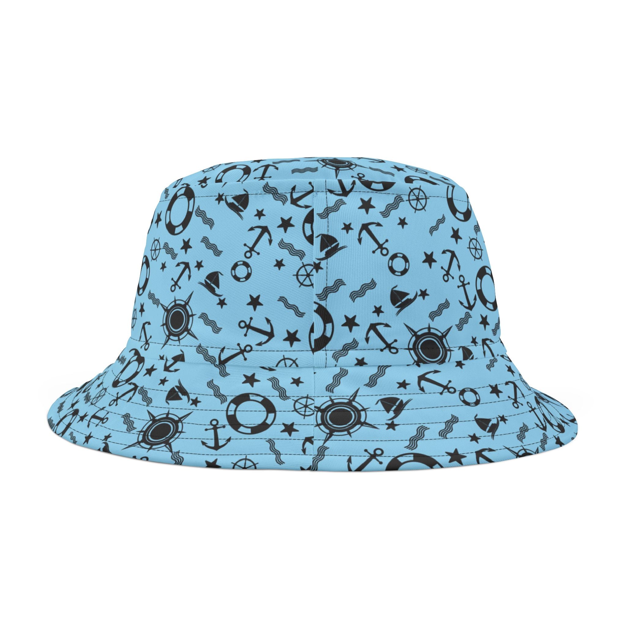 Anchors Away Boating Bucket Hat, Sailor Hat, Beach Bucket Hat, Nautical Hat