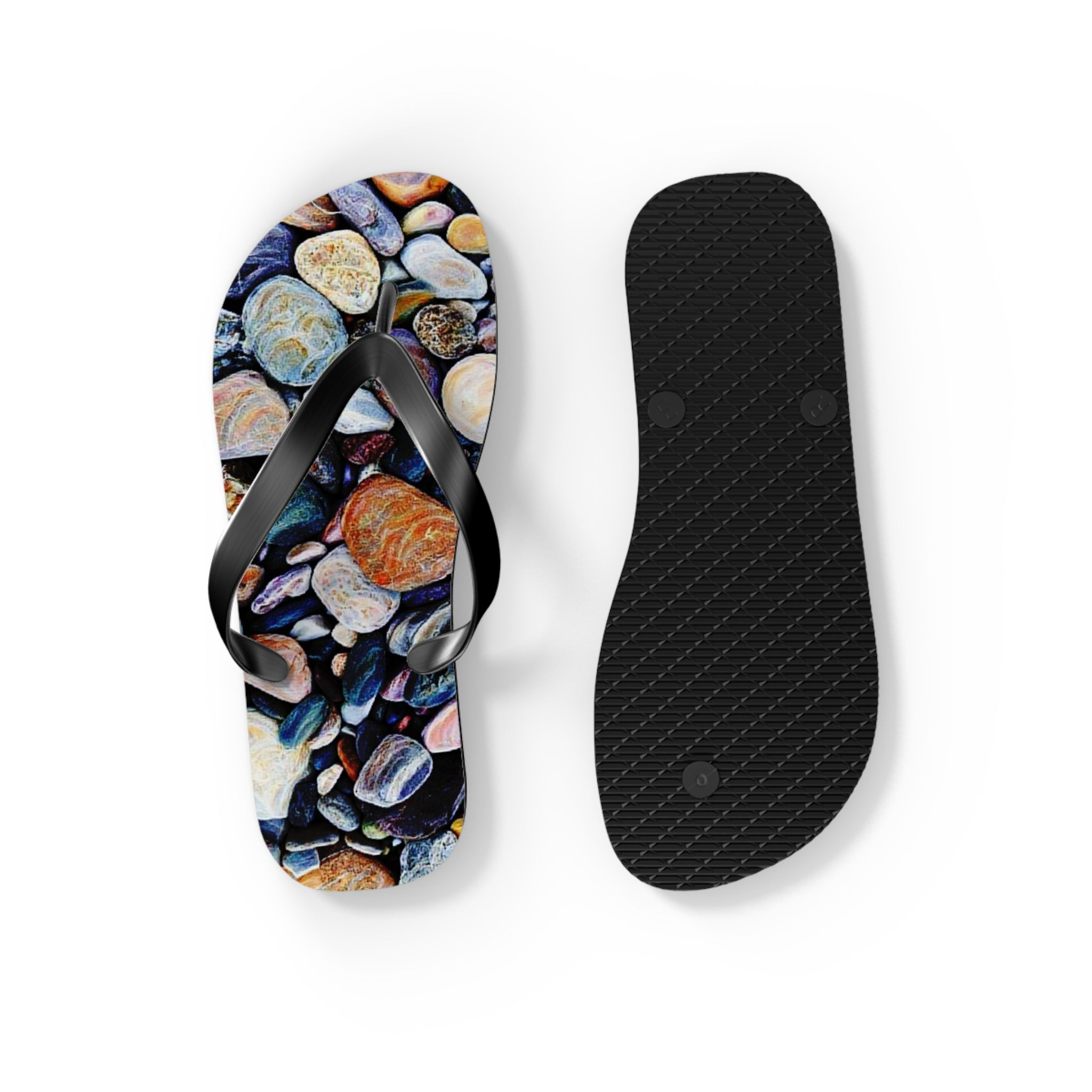 Colorful Stones Flip Flops