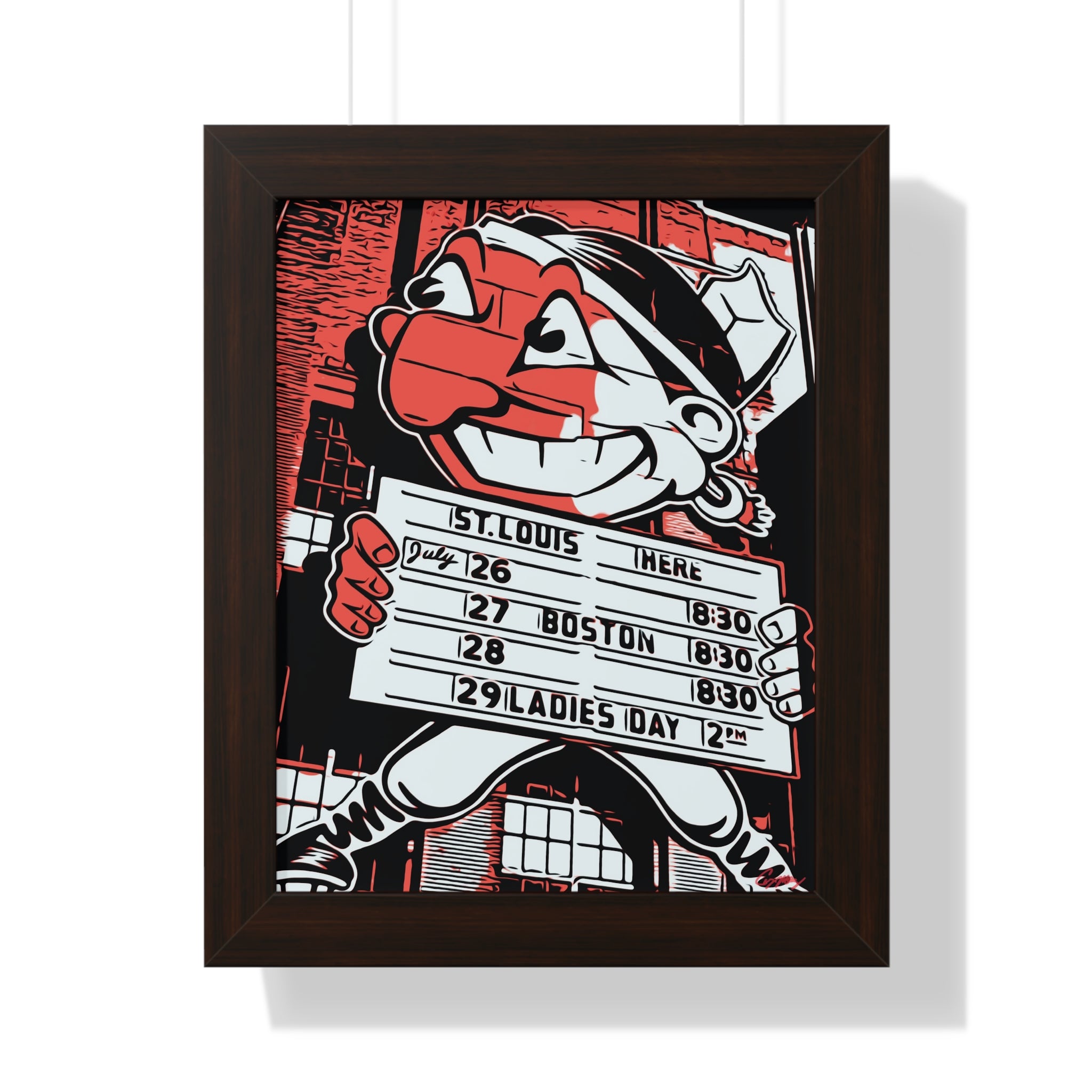 Retro Cleveland Indians Framed Wall Art