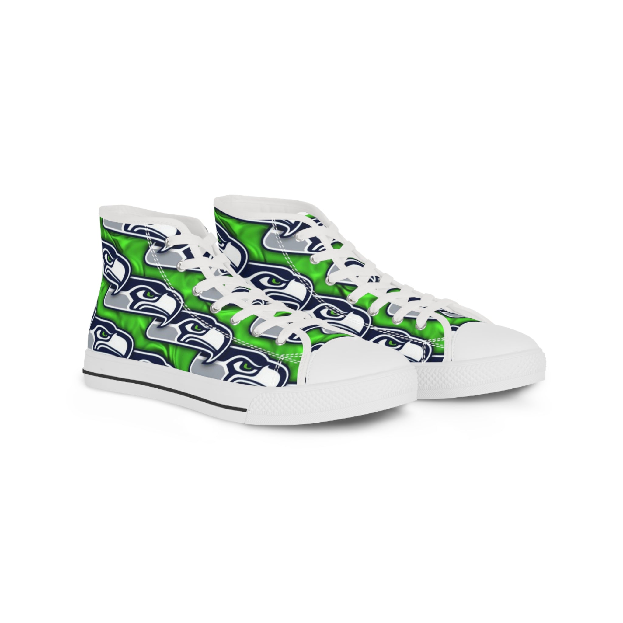 Seattle Seahawks Men's Hi-Top Sneakers, NFL Football Shoes, Football Fan Gear, Unique Sports Shoes, Seattle Seahawks Gift