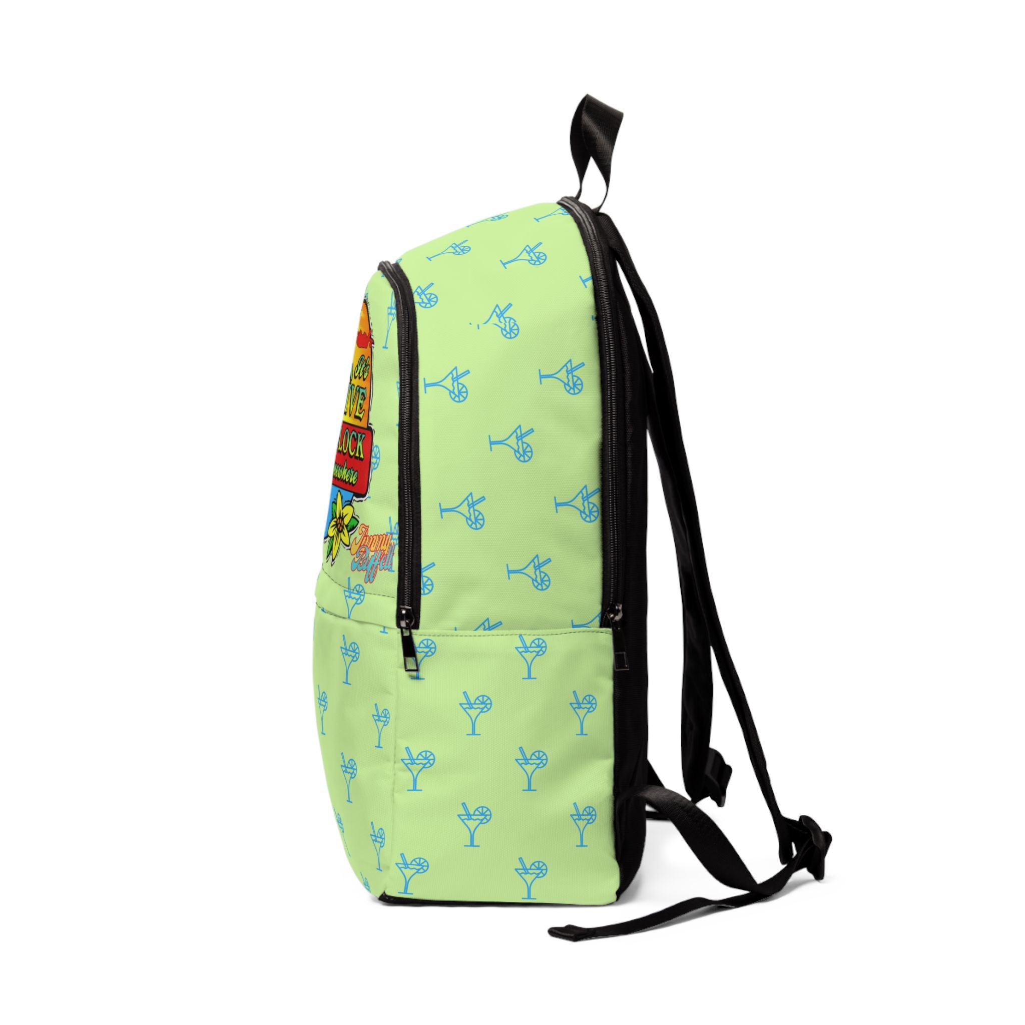 Jimmy Buffett It's 5 O'Clock Somewhere Backpack 16"X12"X5", Margaritaville Backpack