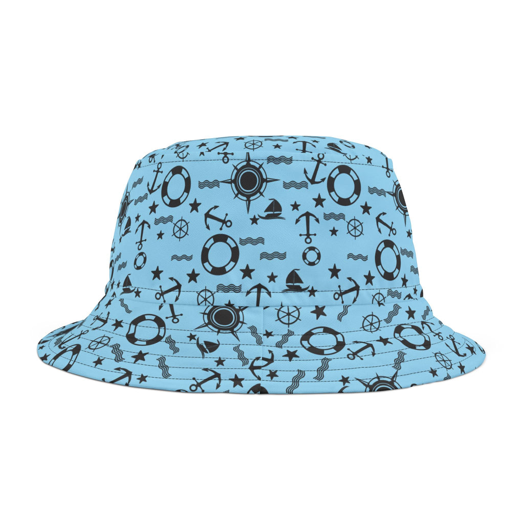 Anchors Away Boating Bucket Hat, Sailor Hat, Beach Bucket Hat, Nautical Hat