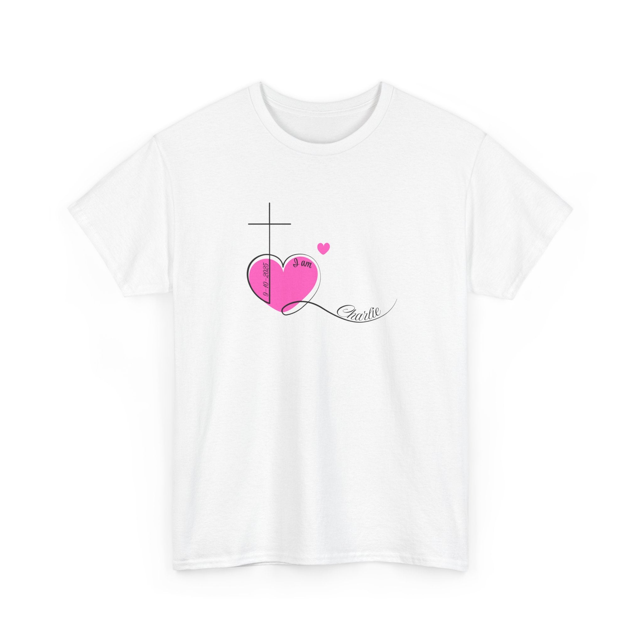 I AM CHARLIE Cross T-Shirt, Faith T-Shirt,Turning Point T-Shirt, Unisex Sizing