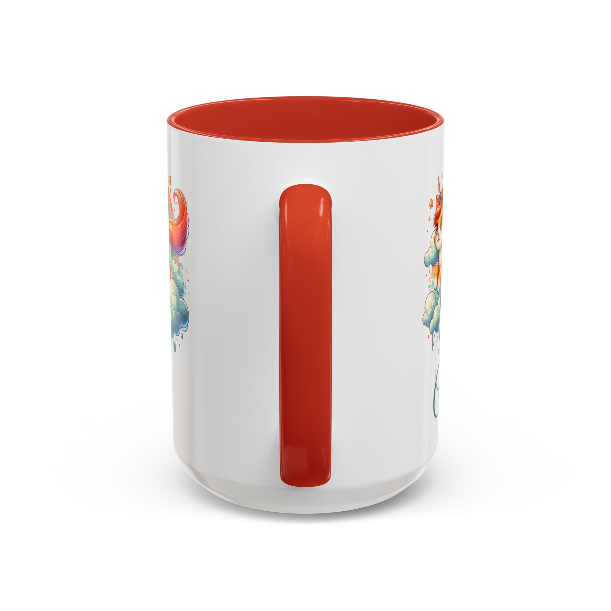 Personalized Flying Orange Unicorn Cat Coffee Mug, Orange Cat Mug