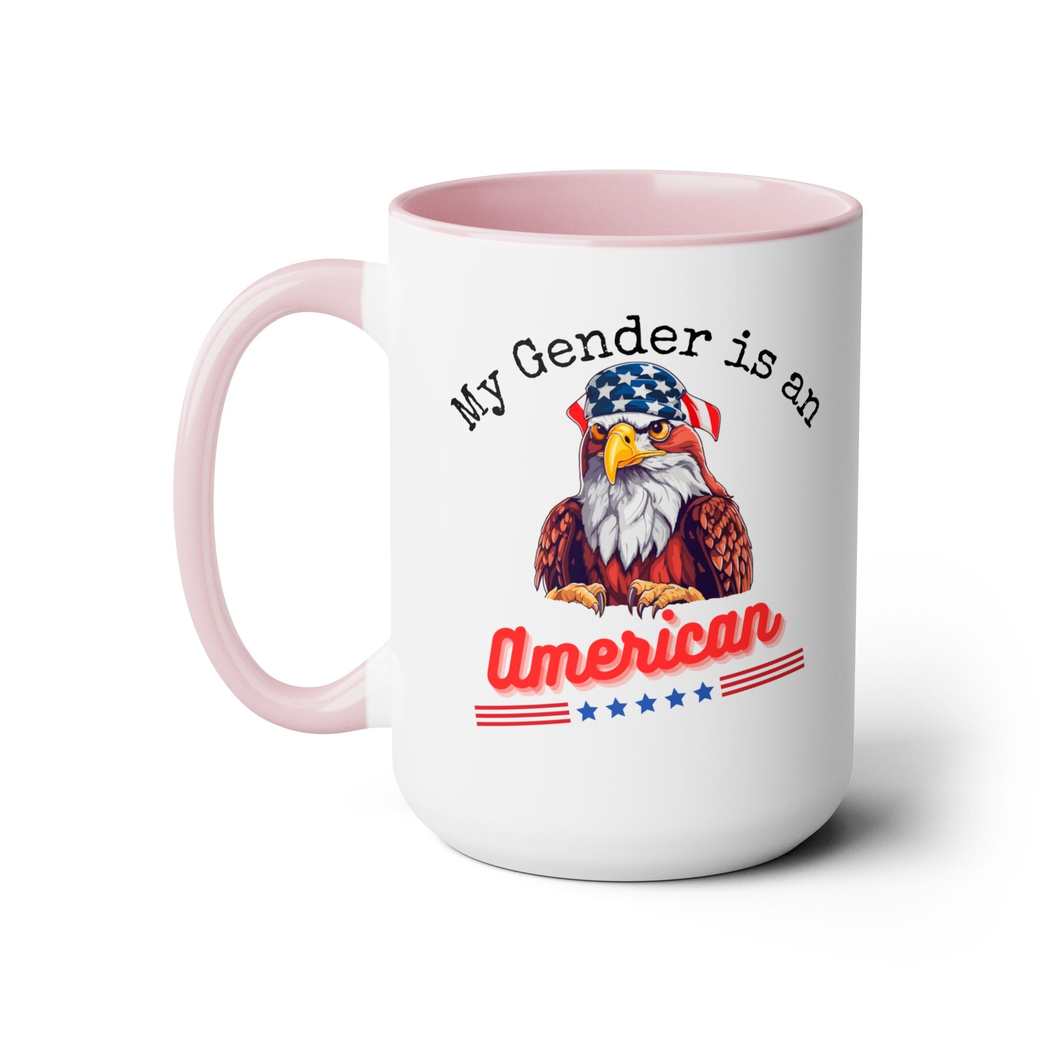 My gender is an, American, Two-Tone Coffee Mugs, 15oz