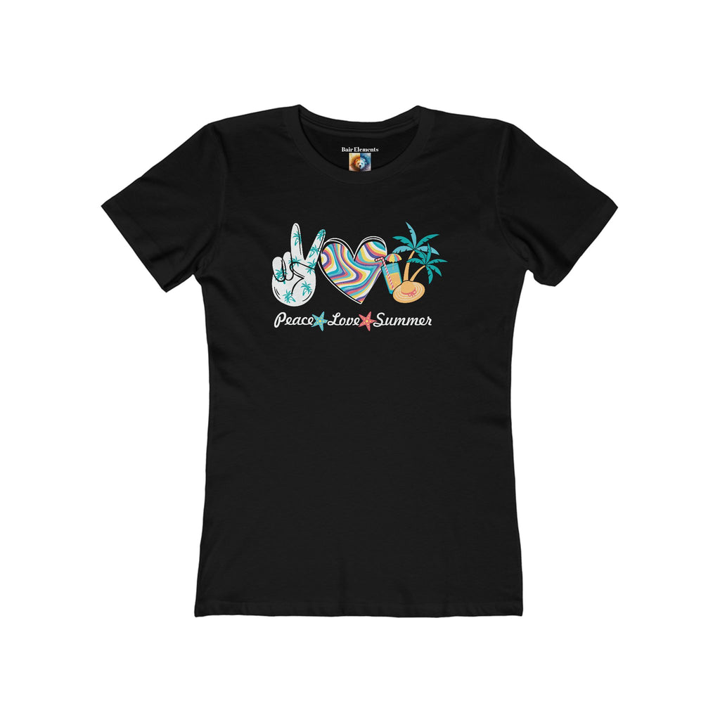 Peace, Love, Summer, Boyfriend Tee for Women