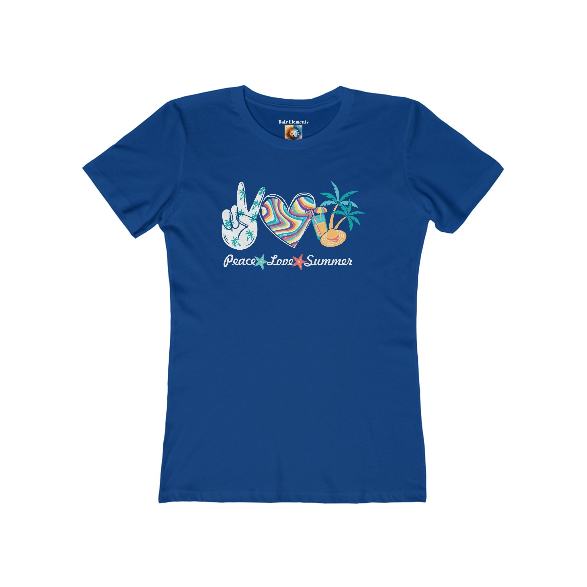 Peace, Love, Summer, Boyfriend Tee for Women