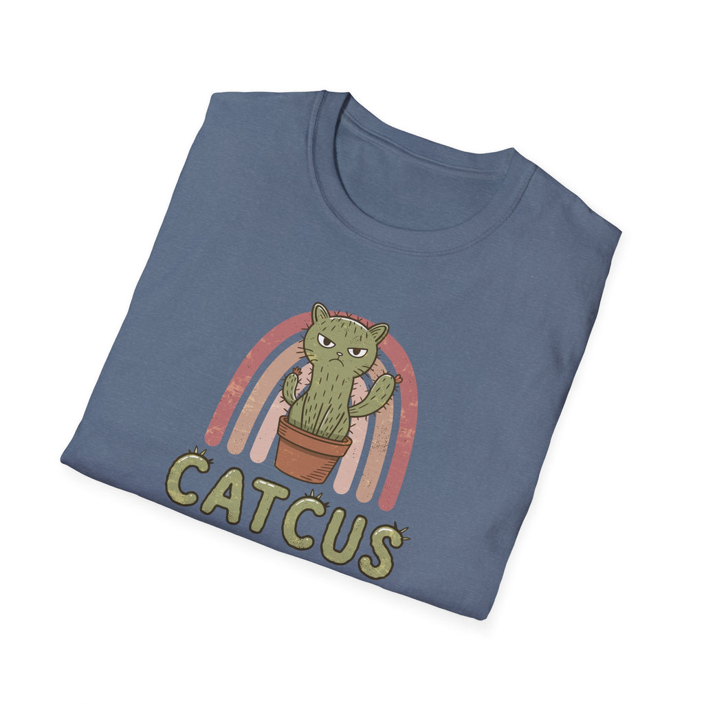 Cute Cat Cactus Unisex T-Shirt, Funny Cat Lover Gift, Plant Enthusiast Tee, Gift for Her, Quirky Humor Shirt, Summer Fashion