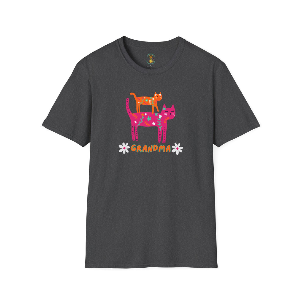Grandma Cat T-Shirt, Mother's Day T-Shirt, Sizes XS-5X, Cat Print T-Shirt for Women