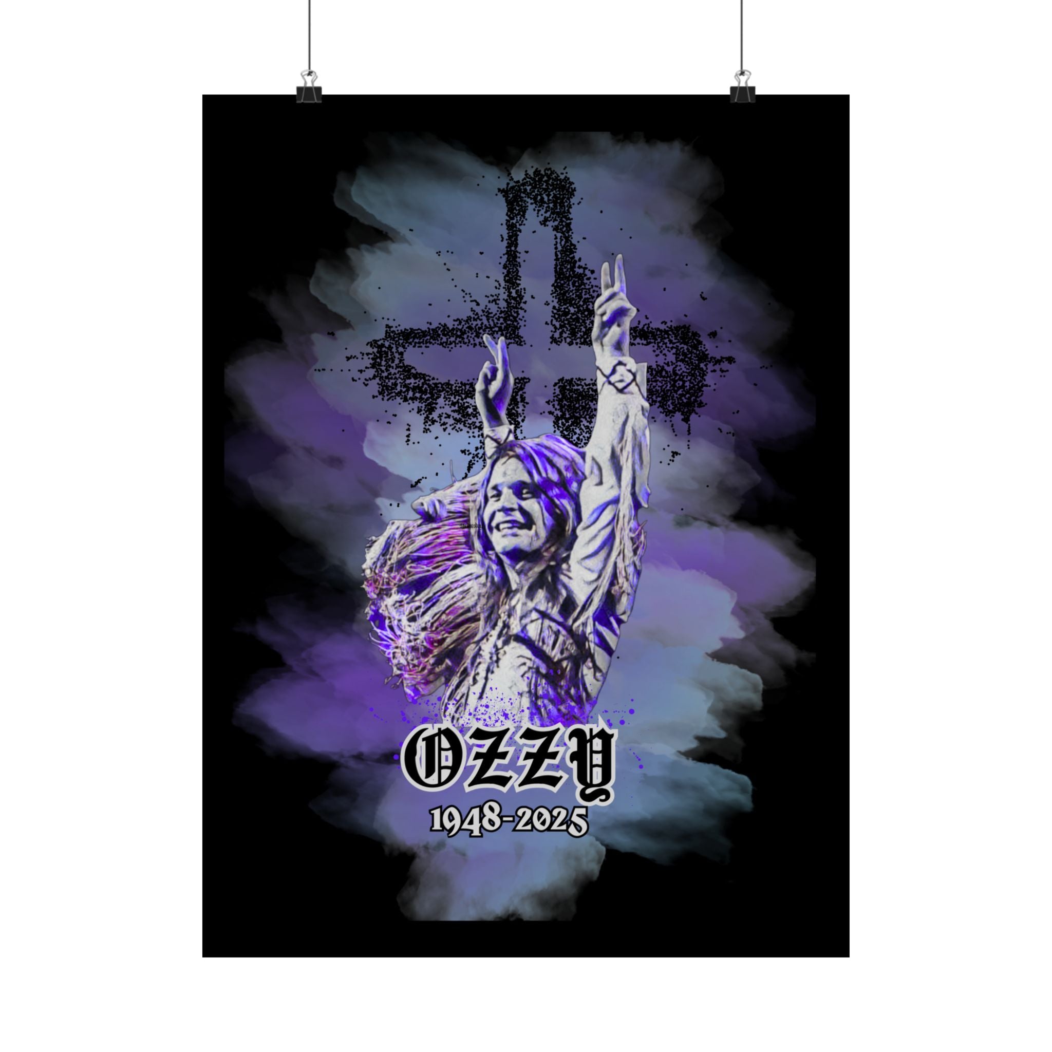 Ozzy Tribute Poster, Matte Vertical Art Print, Music Lover Gift, Home Office Wall Decor, Heavy Metal Print, Dorm Room Decor, Rock and Roll