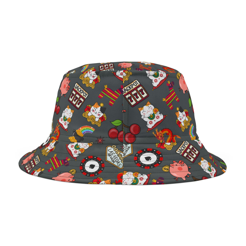 Vegas Casino Bucket Hat, Las Vegas Summer Sun Hat, Poker Bucket Hat, Vegas Vacation Hat
