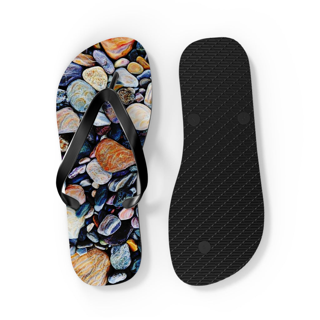 Colorful Stones Flip Flops