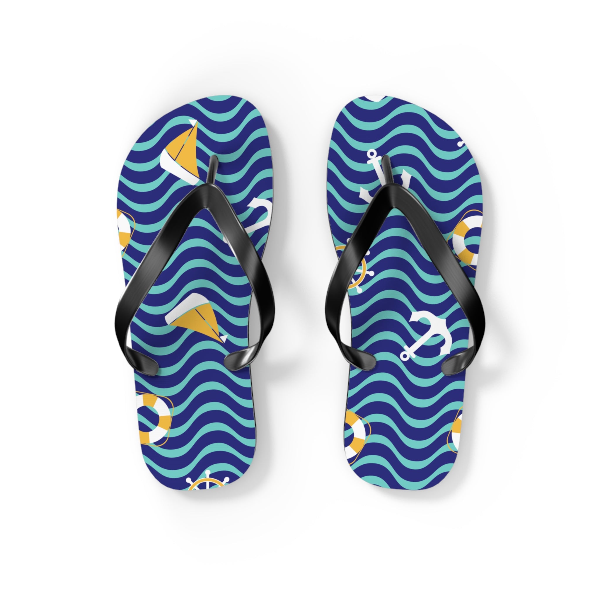 At Sea Tropical Flip Flops