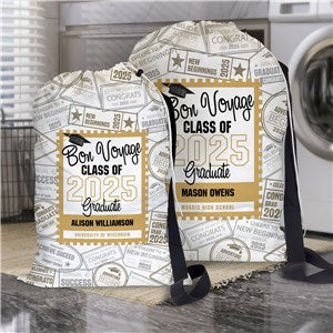 Personalized Bon Voyage Grad Laundry Bag