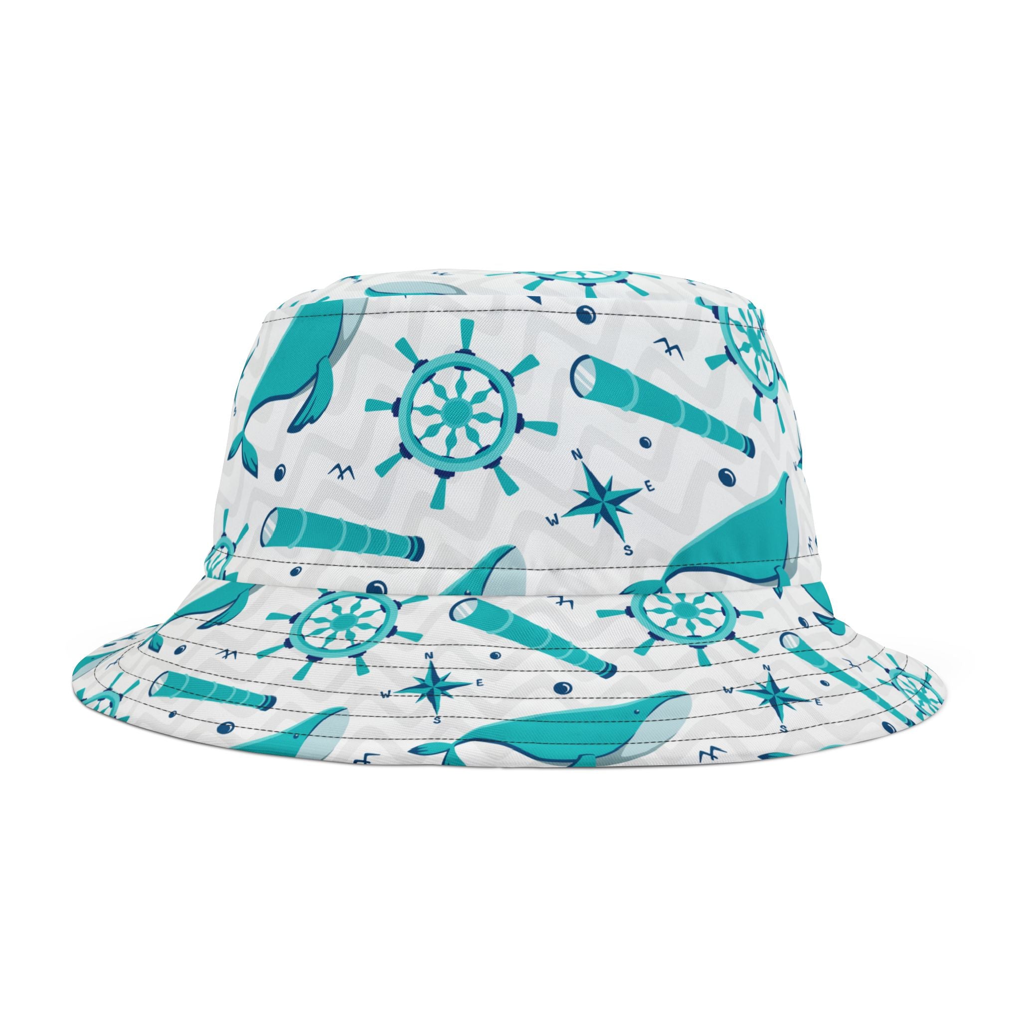 Whale Watching Bucket Hat, Summer Bucket Hat, Beach Bucket Hat, Nautical Hat