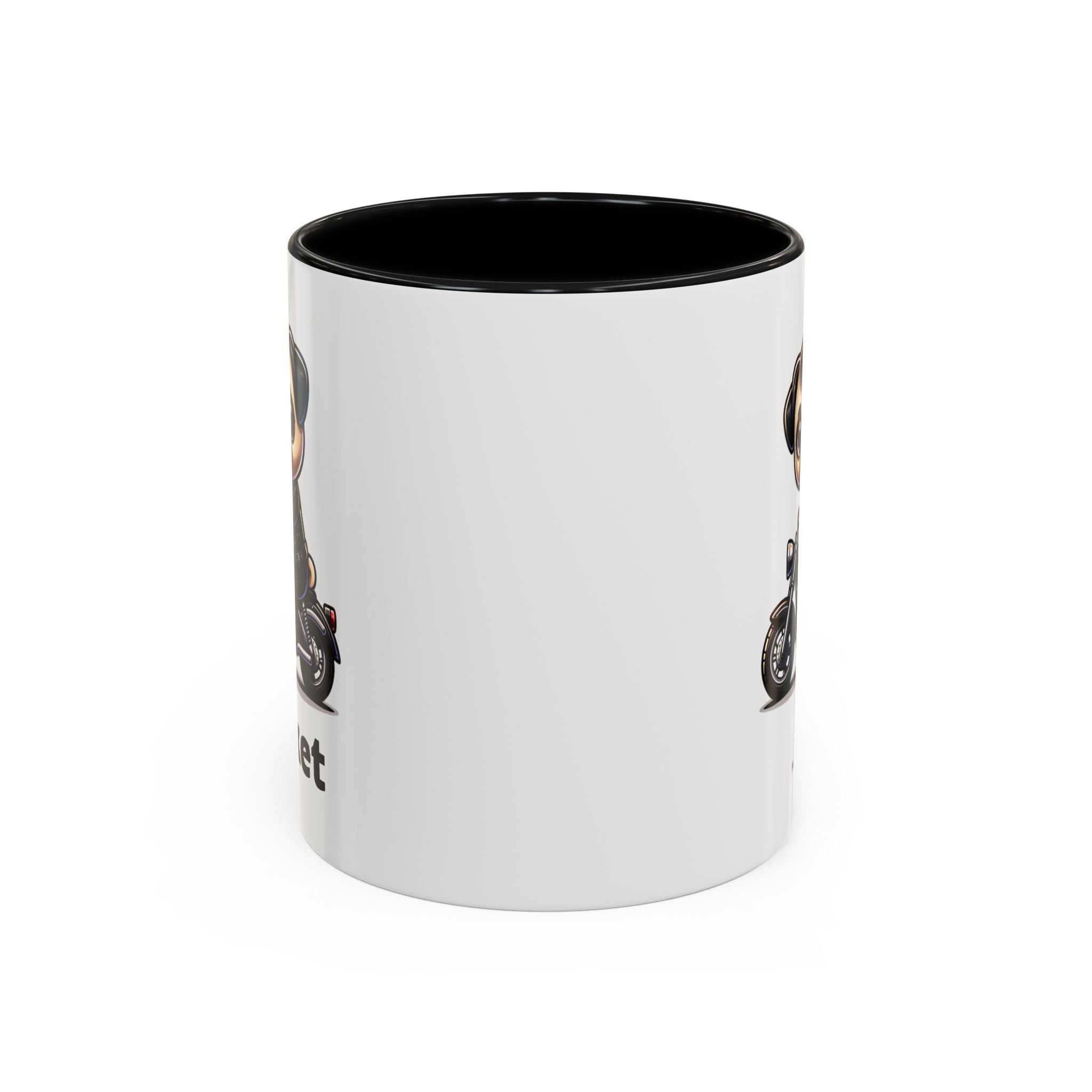 Personalized Motorcycle Pug Mug , Custom Dog Lover Coffee Cup