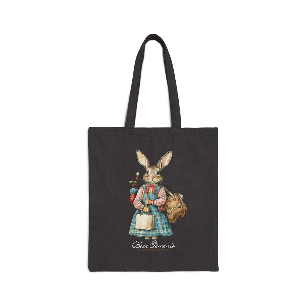 Woodland Autumn Bunny Heavy Canvas Shopping Tote, Bunny Shopping Tote