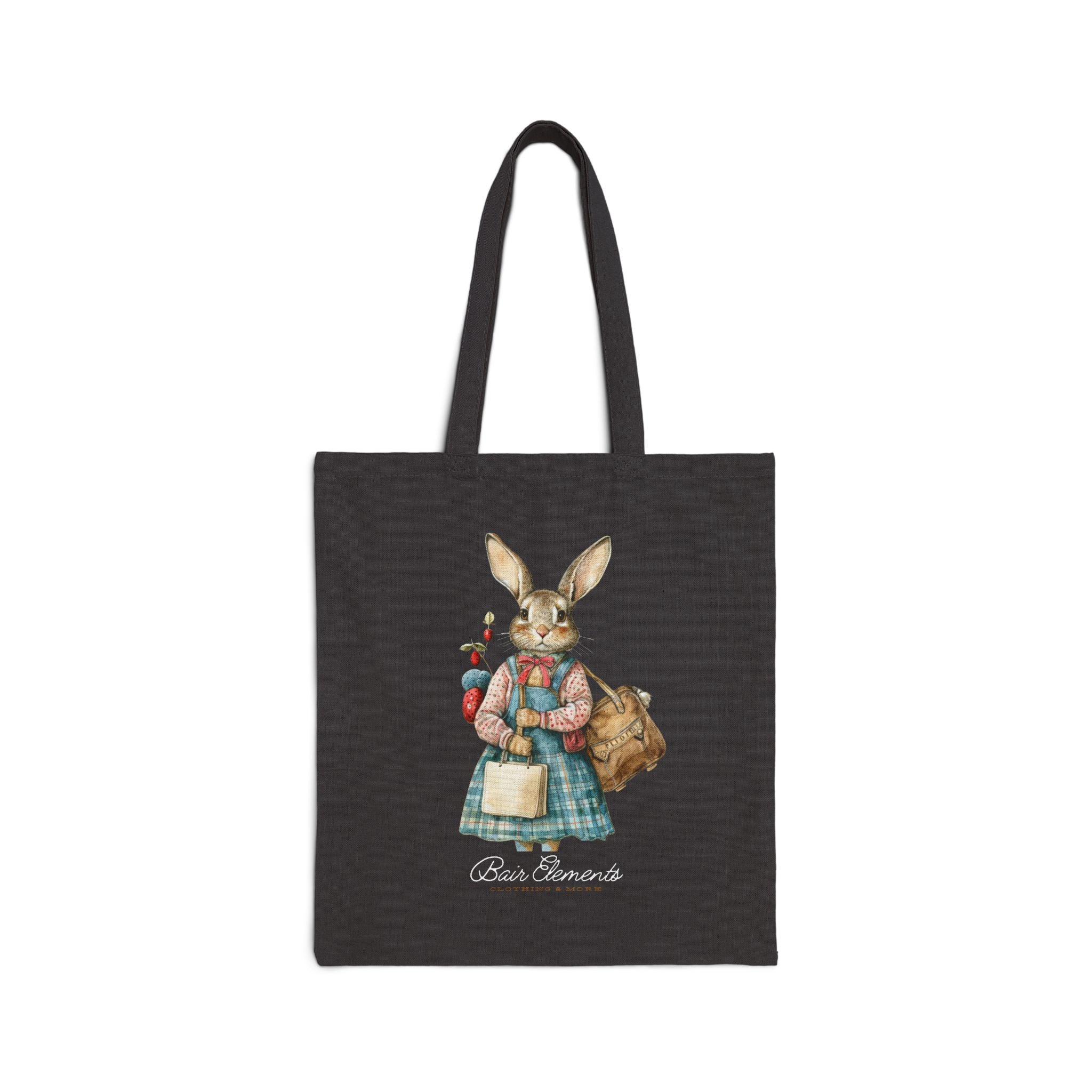 Woodland Autumn Bunny Heavy Canvas Shopping Tote, Bunny Shopping Tote