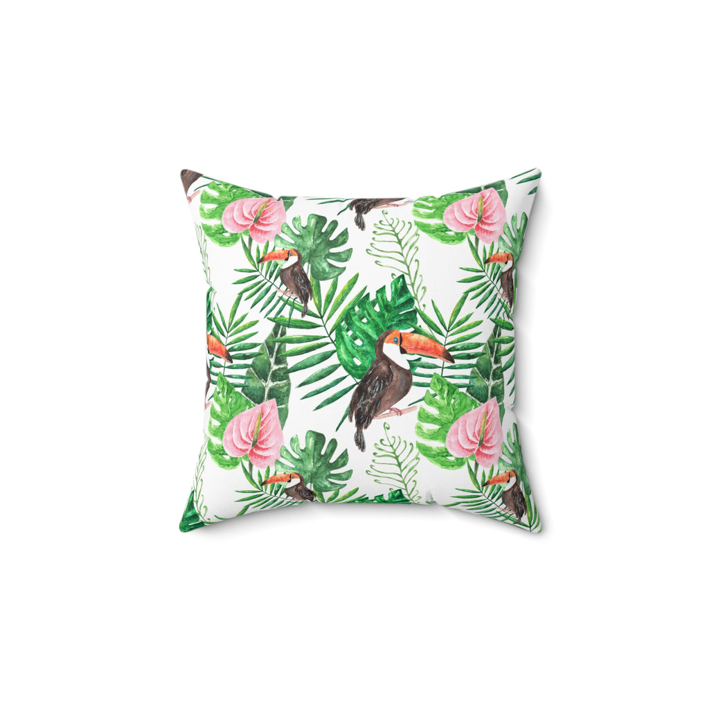 Tropical Toucan Throw Pillow