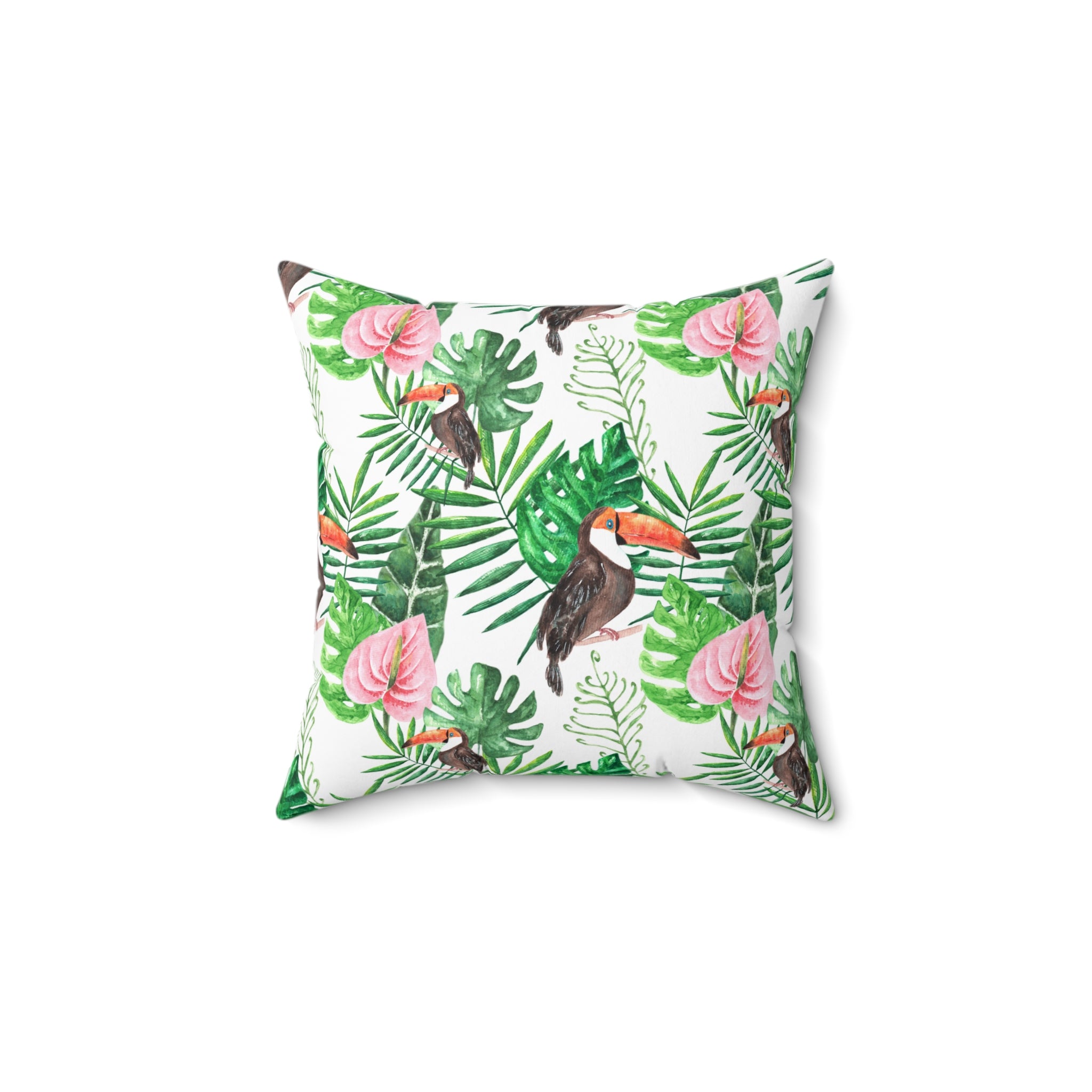 Tropical Toucan Throw Pillow