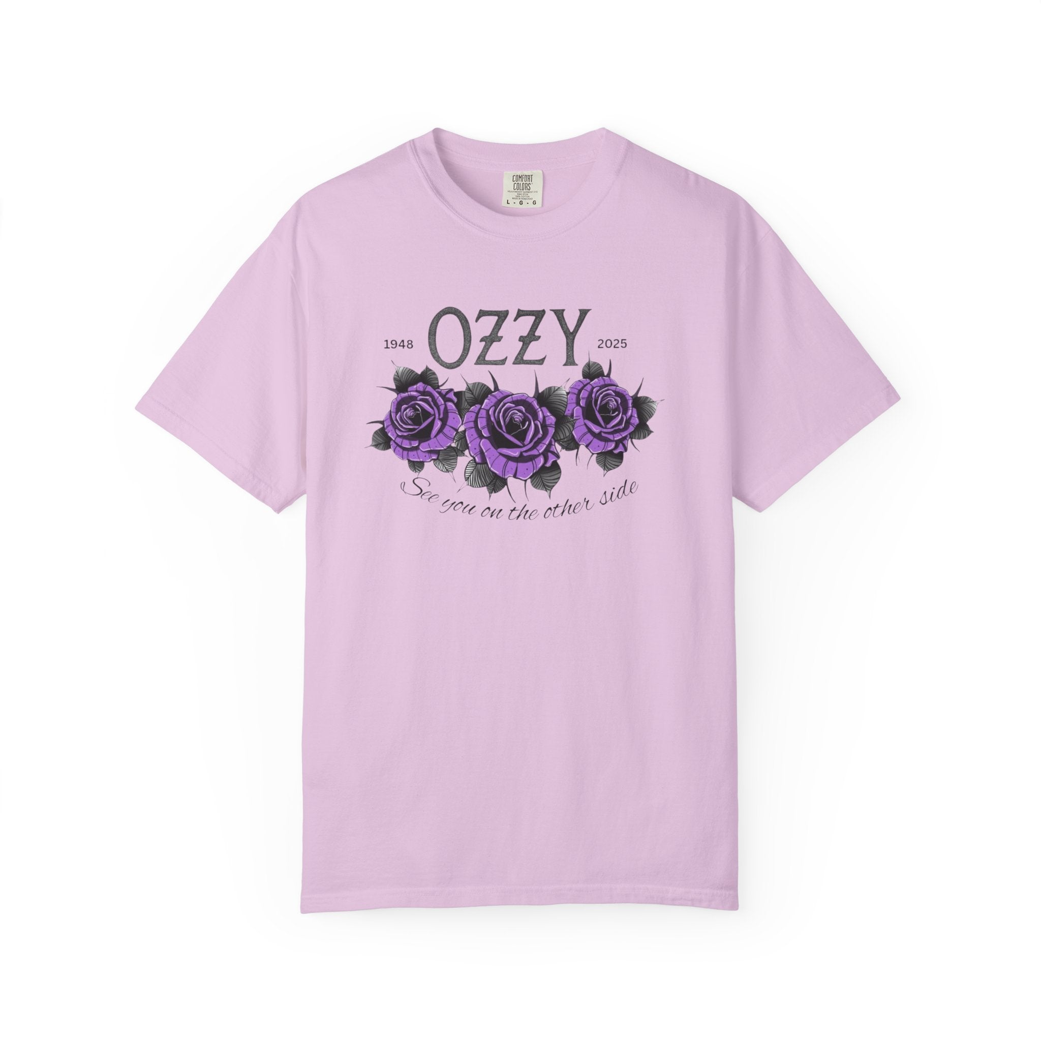 Vintage OZZY Floral T-Shirt, Memorial Blk Sabbath Music Lover Tee, Custom Artistic Graphic, Casual Wear