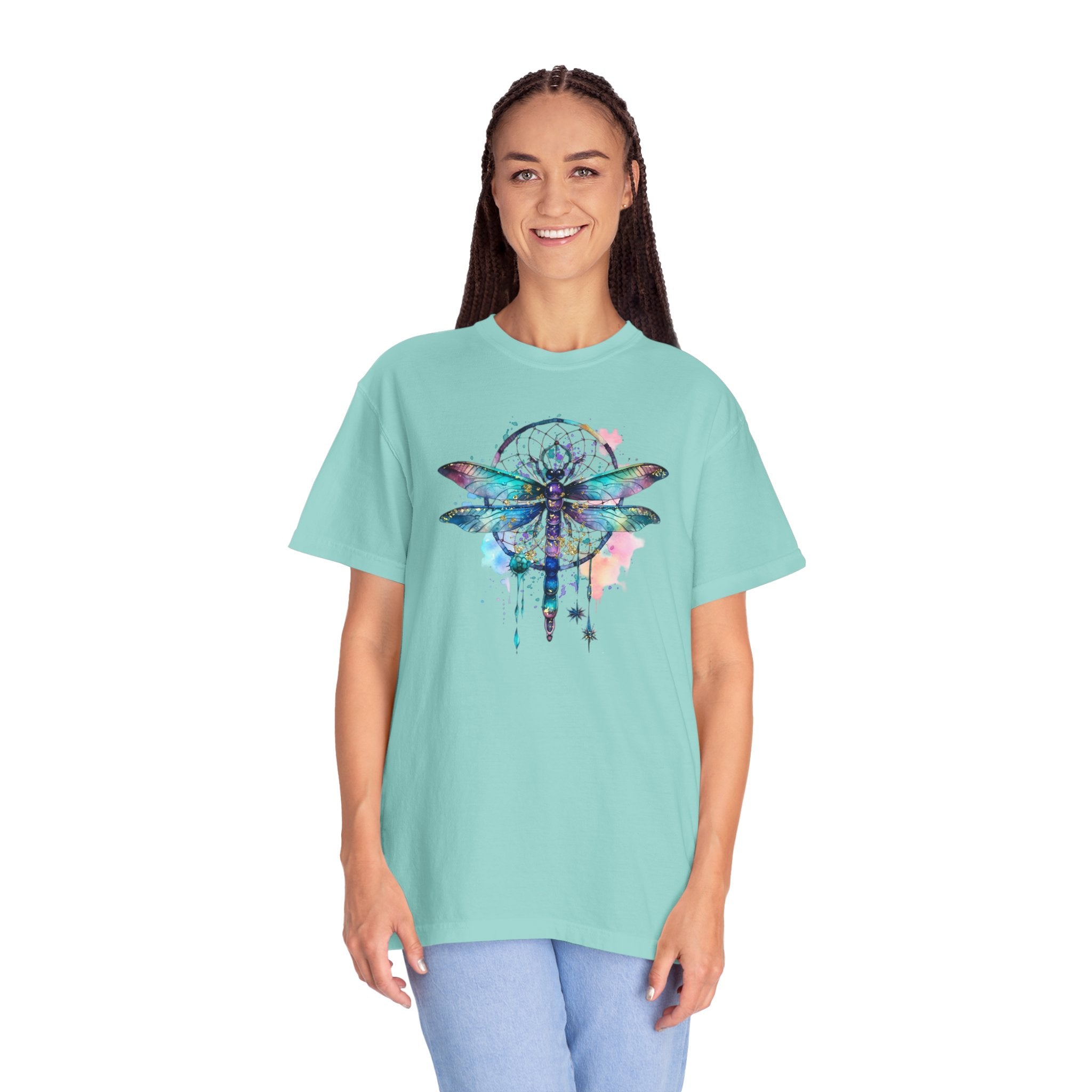 Blue Dragonfly Dreamcatcher T-Shirt for Men and Women