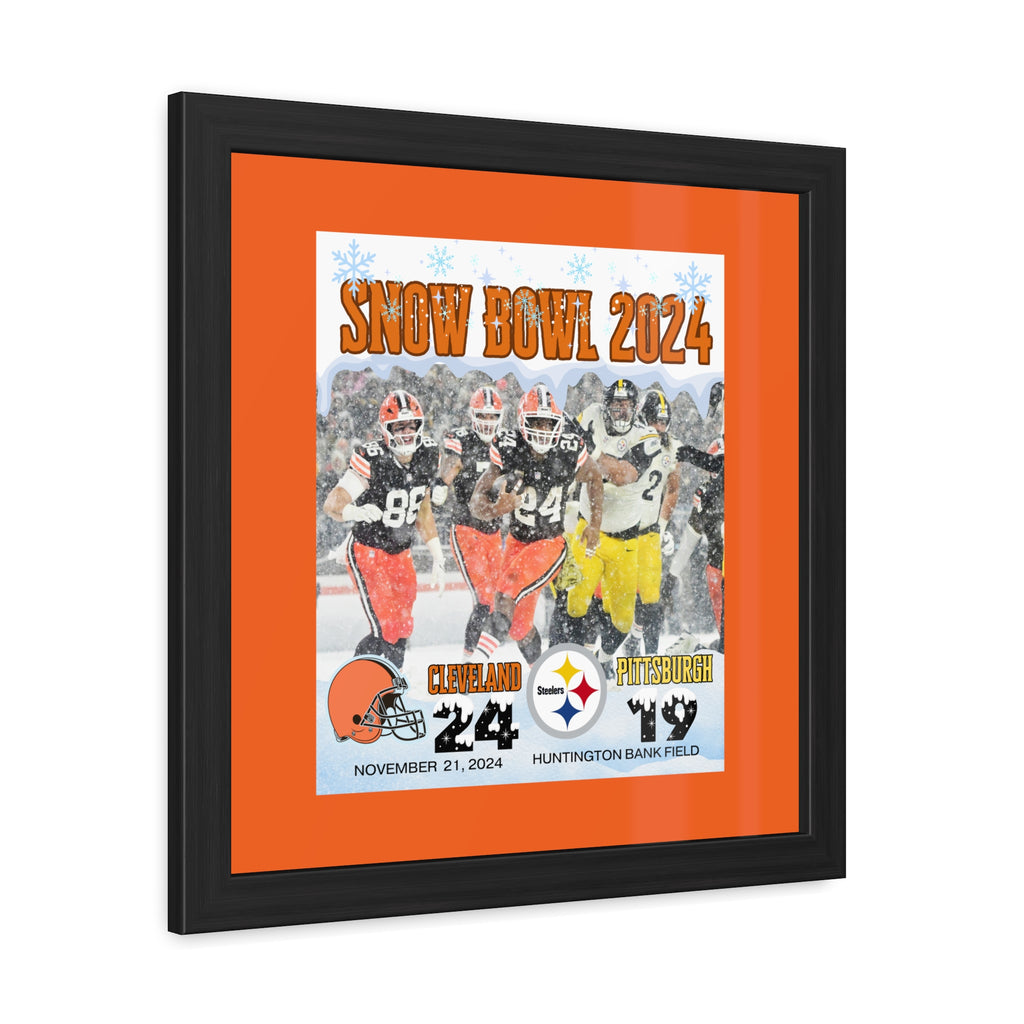 Cleveland Snow Bowl 2024 Limited Edition Wall Art Framed Poster 16 X 16, 24 X 24, Orange