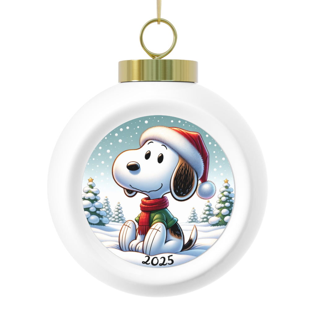 2025 Christmas Classic Retro Ball Ornament, Retro Dated Ceramic Christmas Ball Ornament, Retro Chirstmas Ornament