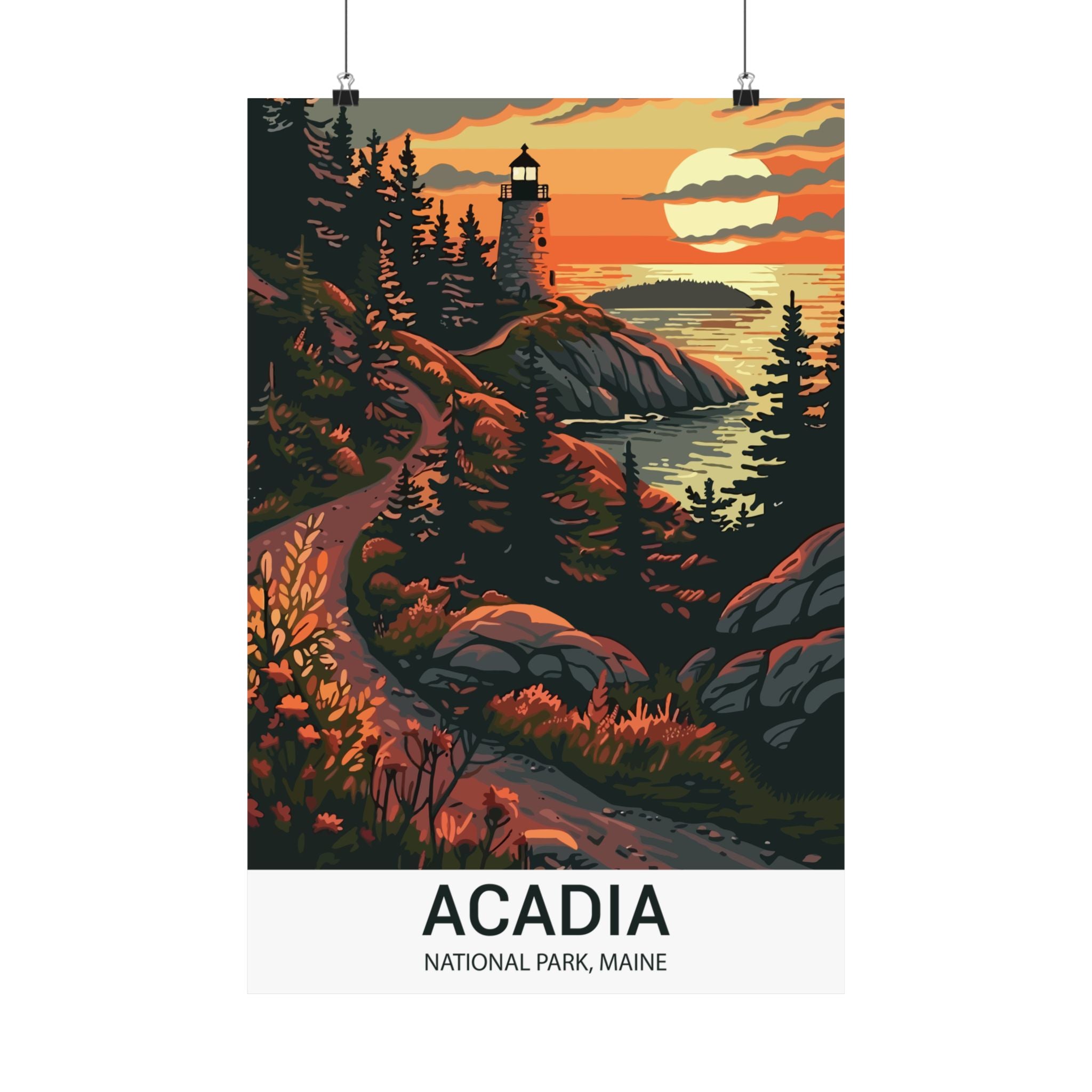 Acadia, Matte Vertical Poster