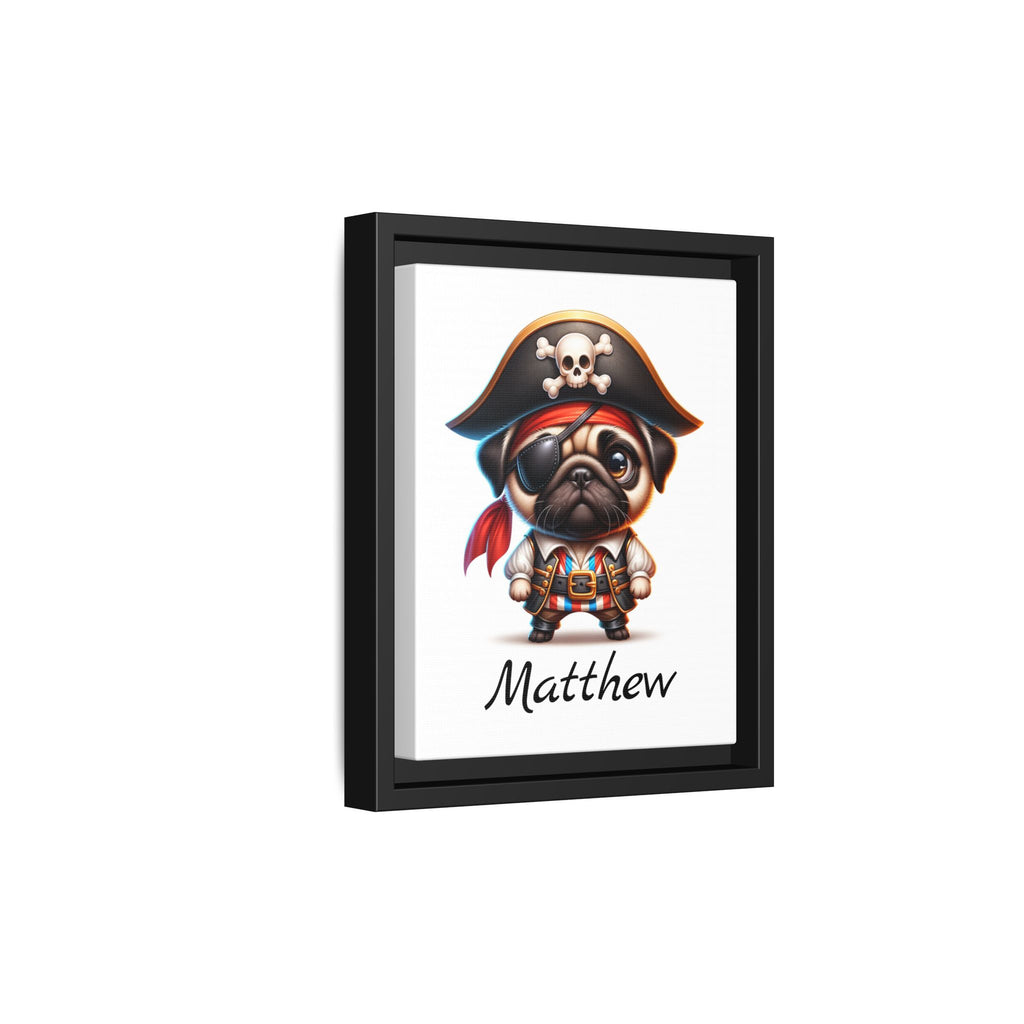 Personalized Pirate Pug Boys Bedroom Decor, Great Gift Idea, Pug Wall Decor. Personalized wall art