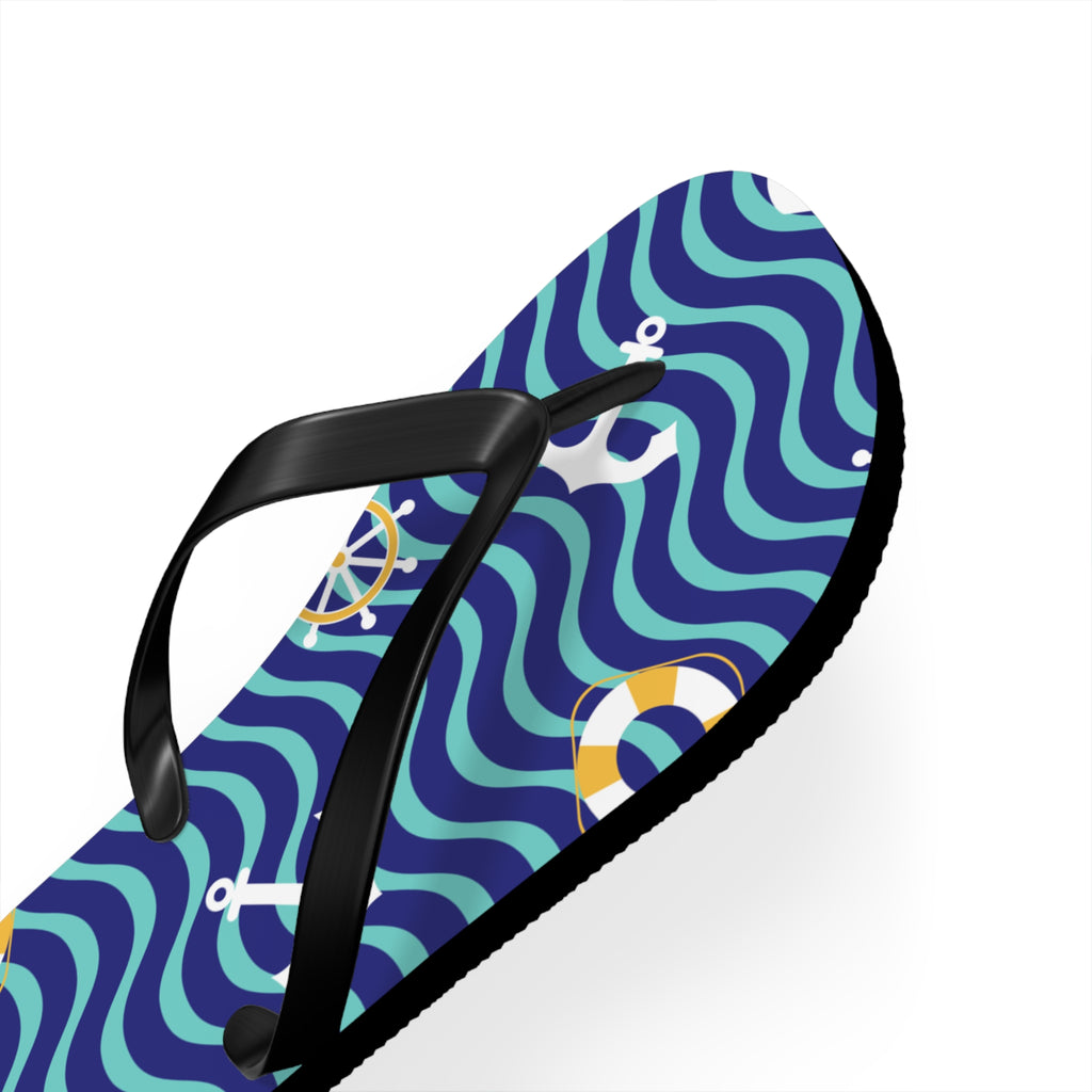At Sea Tropical Flip Flops