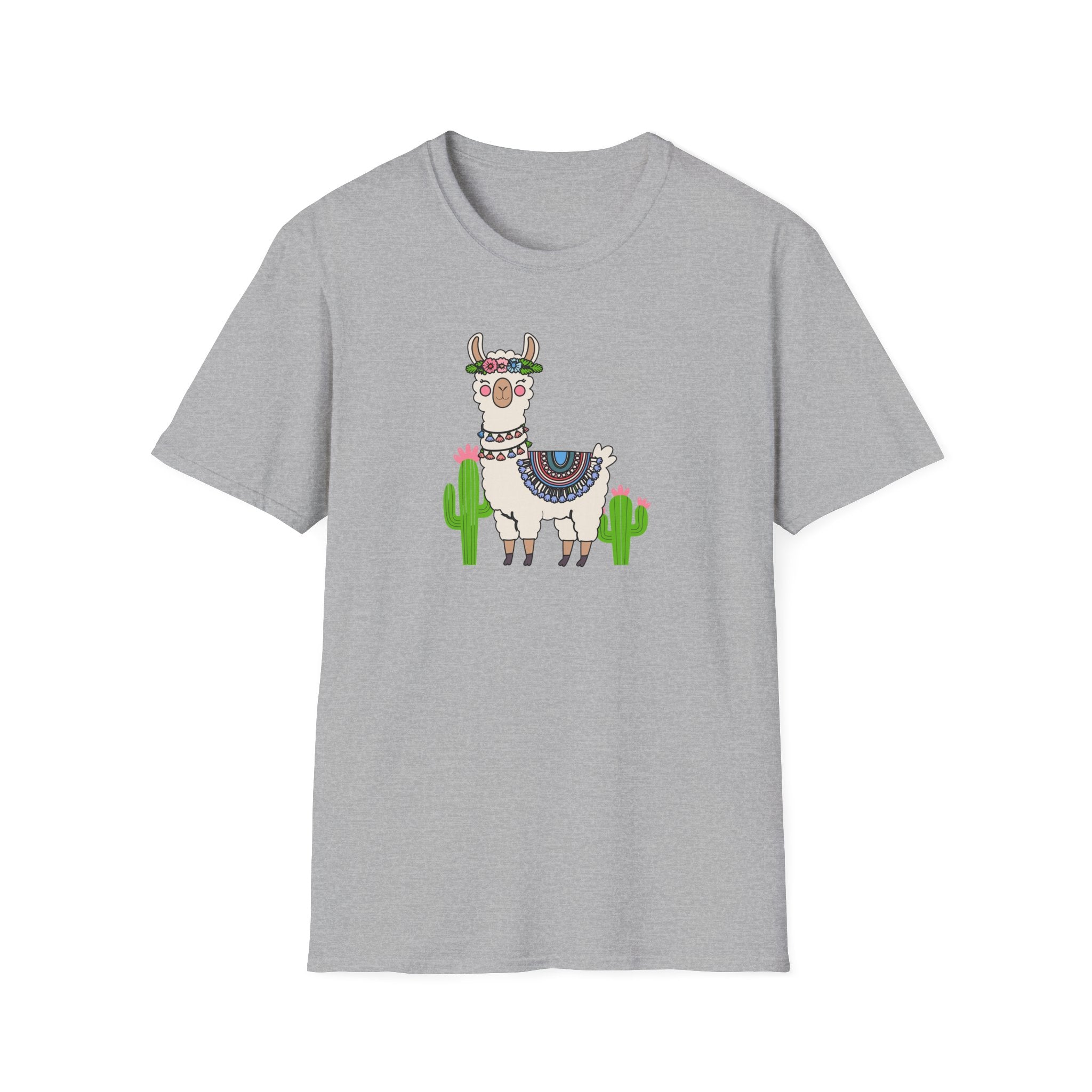 Cute Llama T-Shirt, Unisex Softstyle Tee, Perfect for Nature Lovers, Gifts for Animal Lovers, Casual Wear, Summer Outfit, Vacation