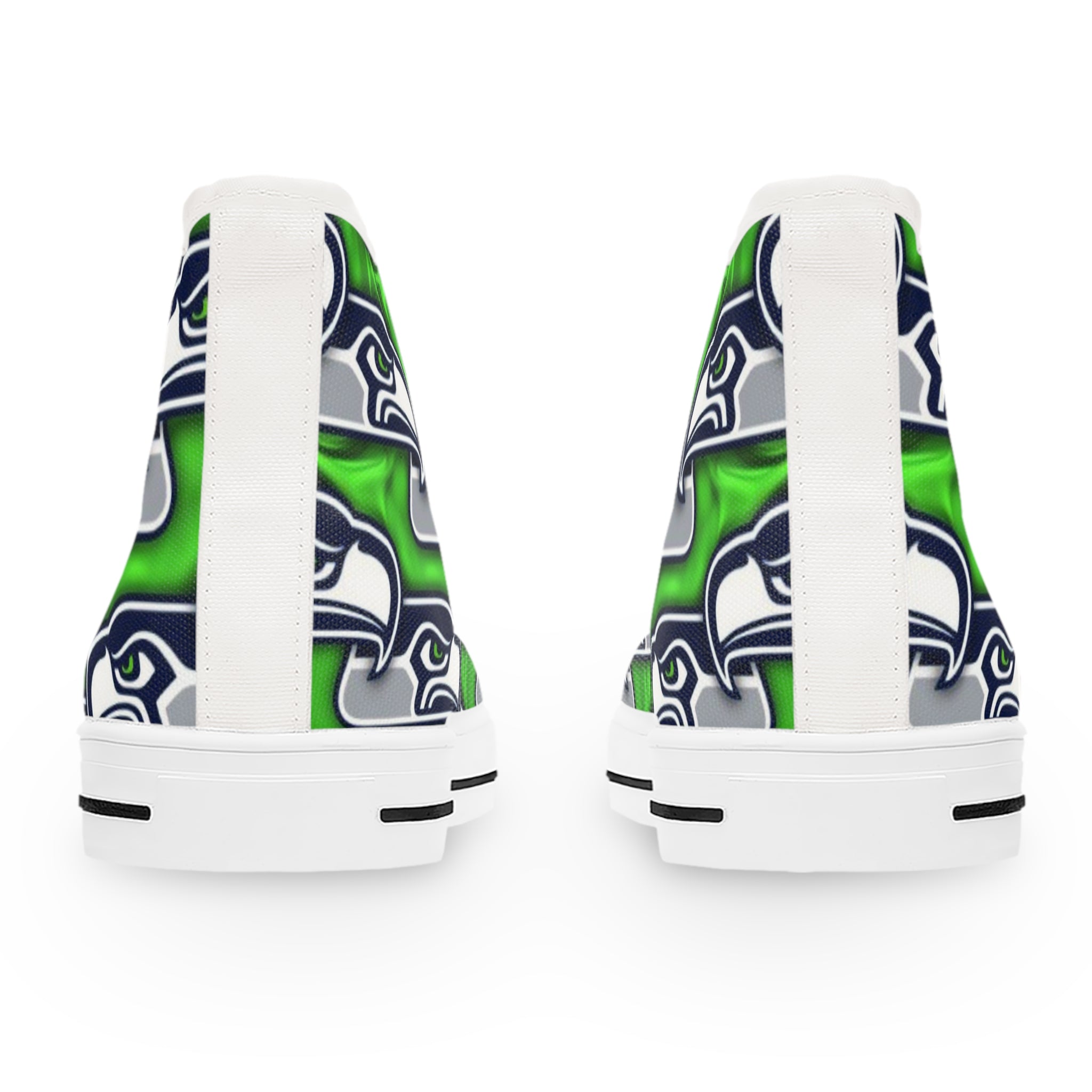 Seattle Seahawks High Top Sneakers for Women, Canvas Shoe, NFL Football Fan Gift, Sports Team Custom Shoes, Game Day Sneaker