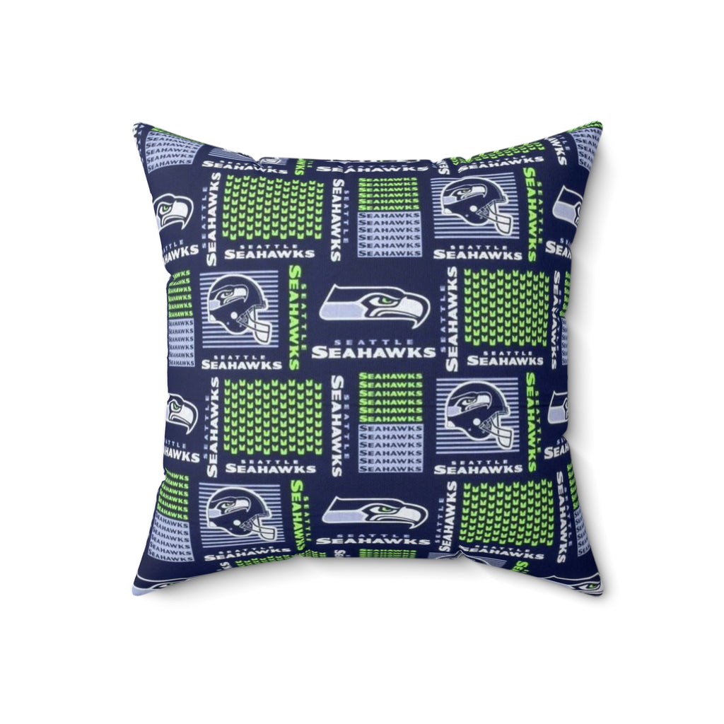 Seattle Seahawks Square Throw Pillow