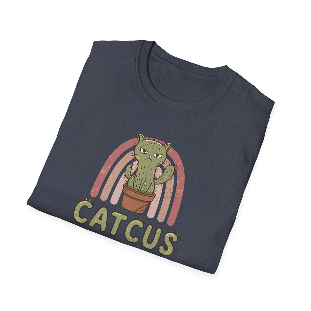 Cute Cat Cactus Unisex T-Shirt, Funny Cat Lover Gift, Plant Enthusiast Tee, Gift for Her, Quirky Humor Shirt, Summer Fashion