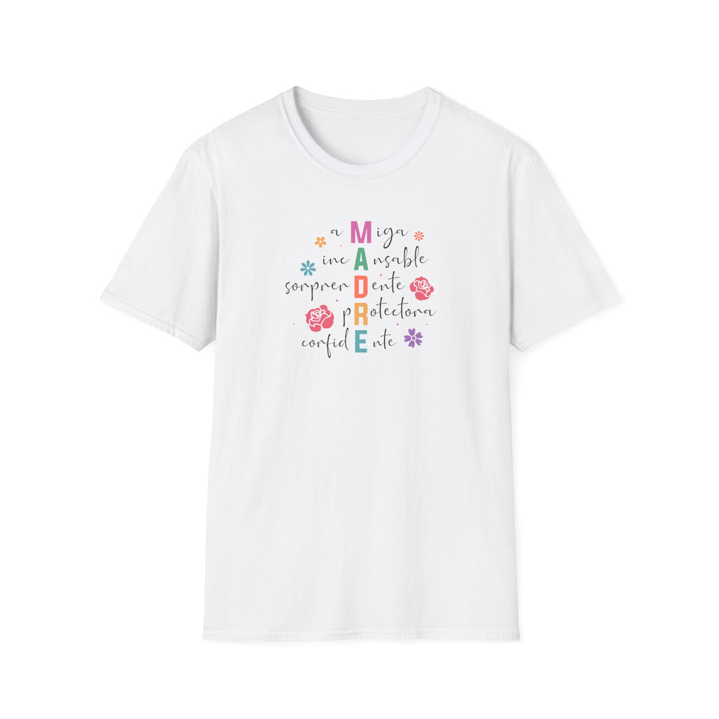Madre Inspirational Unisex Softstyle T-Shirt, Spanish Mother's Day Shirt, Mother's Day Tee