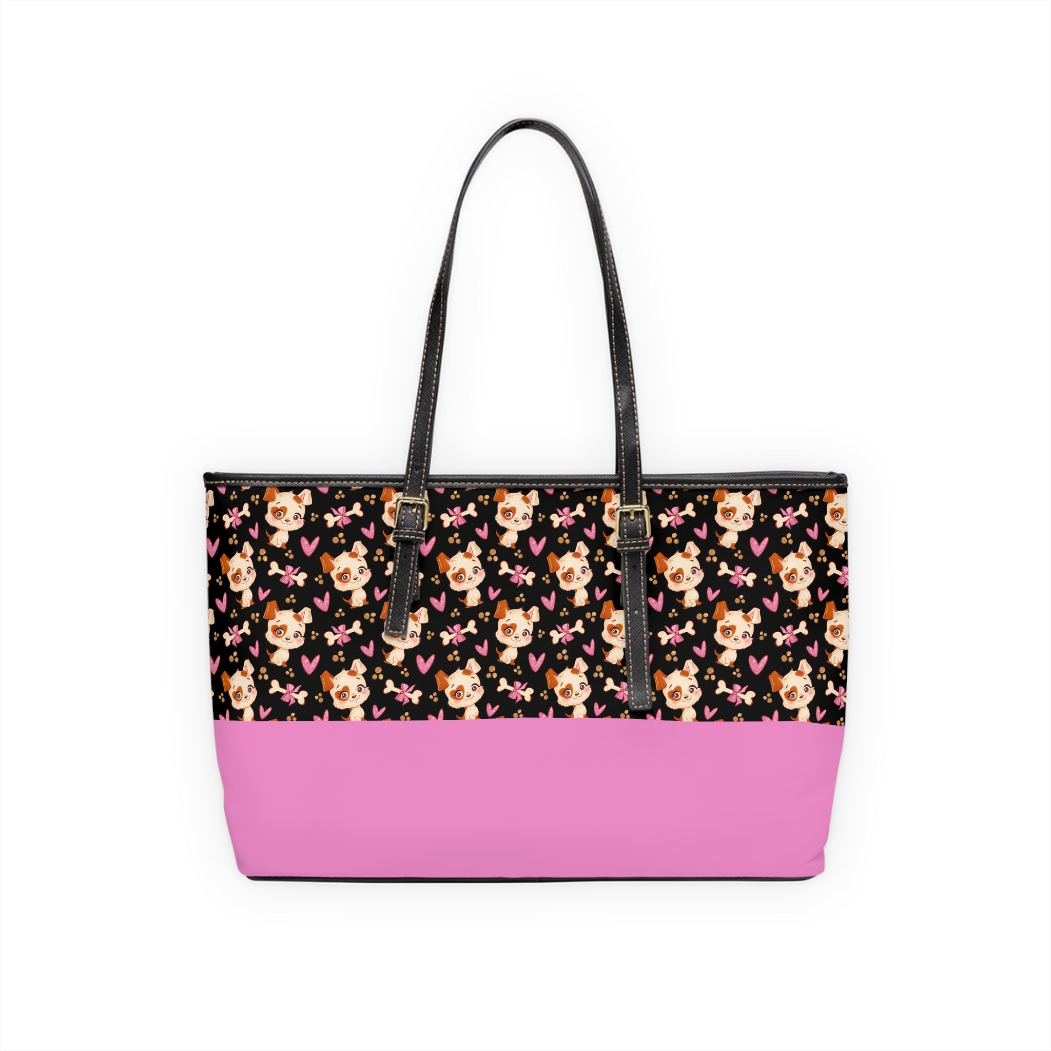 Puppy Love Leather Tote Bag, PU Leather Tote