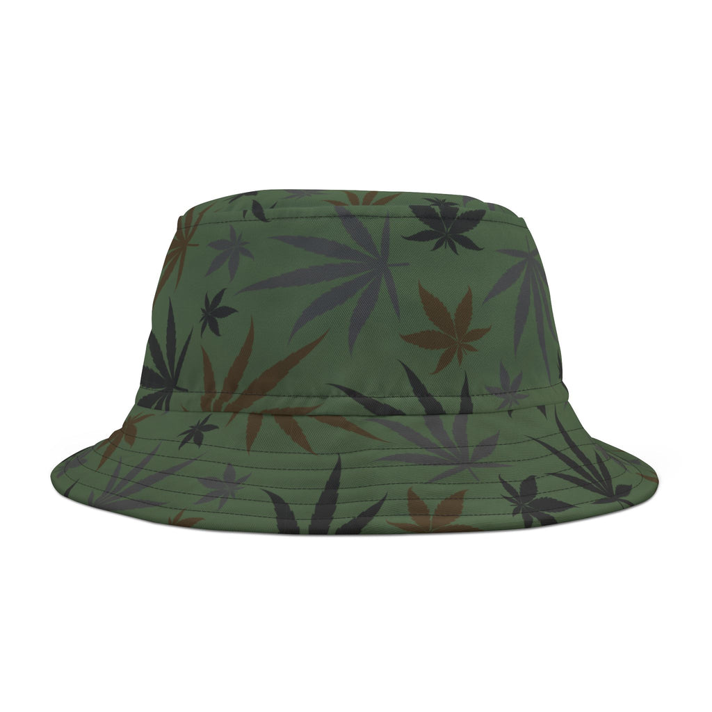 Marijuana Camo Bucket Hat, Summer Sun Hat, Weed Bucket Hat,  Sun Shade Hat
