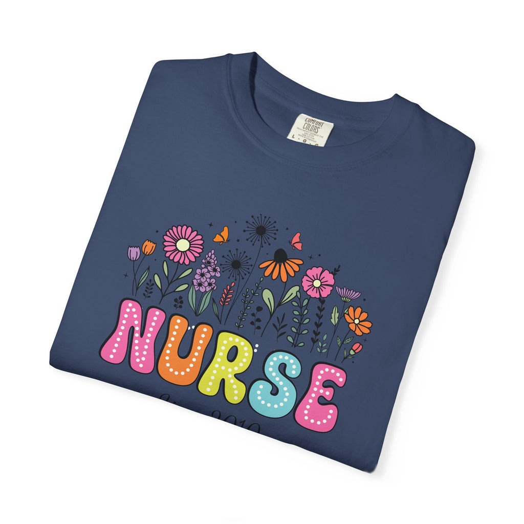 Personalized Floral Nurse T-Shirt, New Nurse Grad Gift, Nurse Gift
