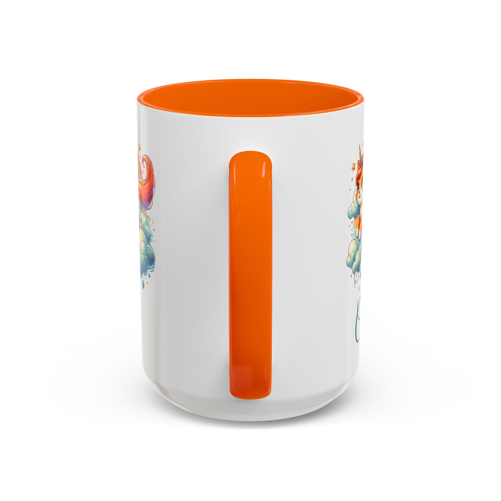 Personalized Flying Orange Unicorn Cat Coffee Mug, Orange Cat Mug